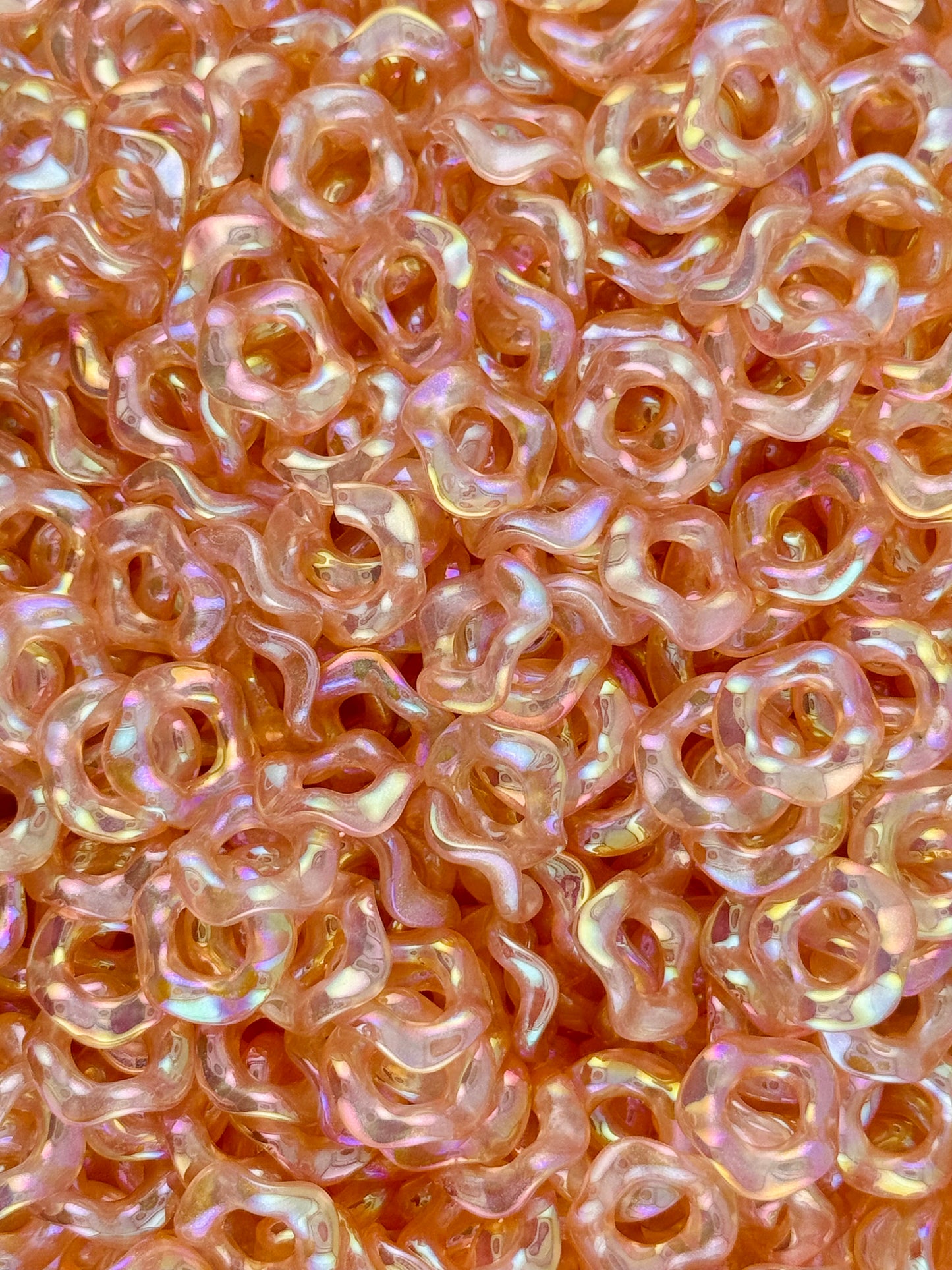 Wavy Acrylic 15mm Spacers (10ct)