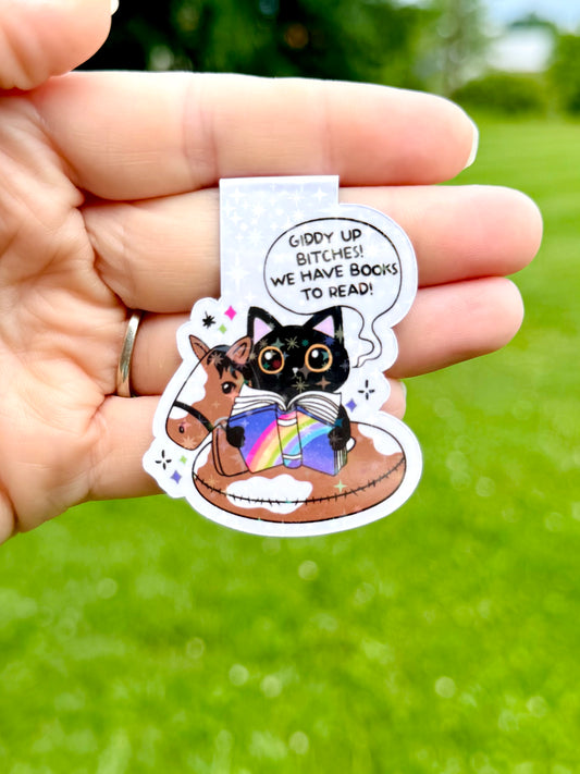 Giddy Up We Have Books To Read Bookmark Magnet ~ B0035