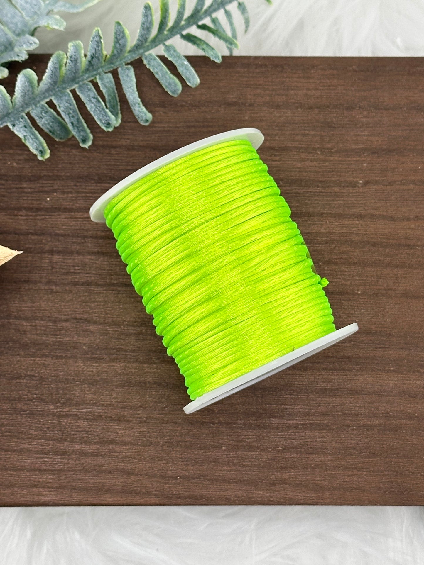 Nylon Cord 1.5mm Fluorescent Green (#33) 50m Roll