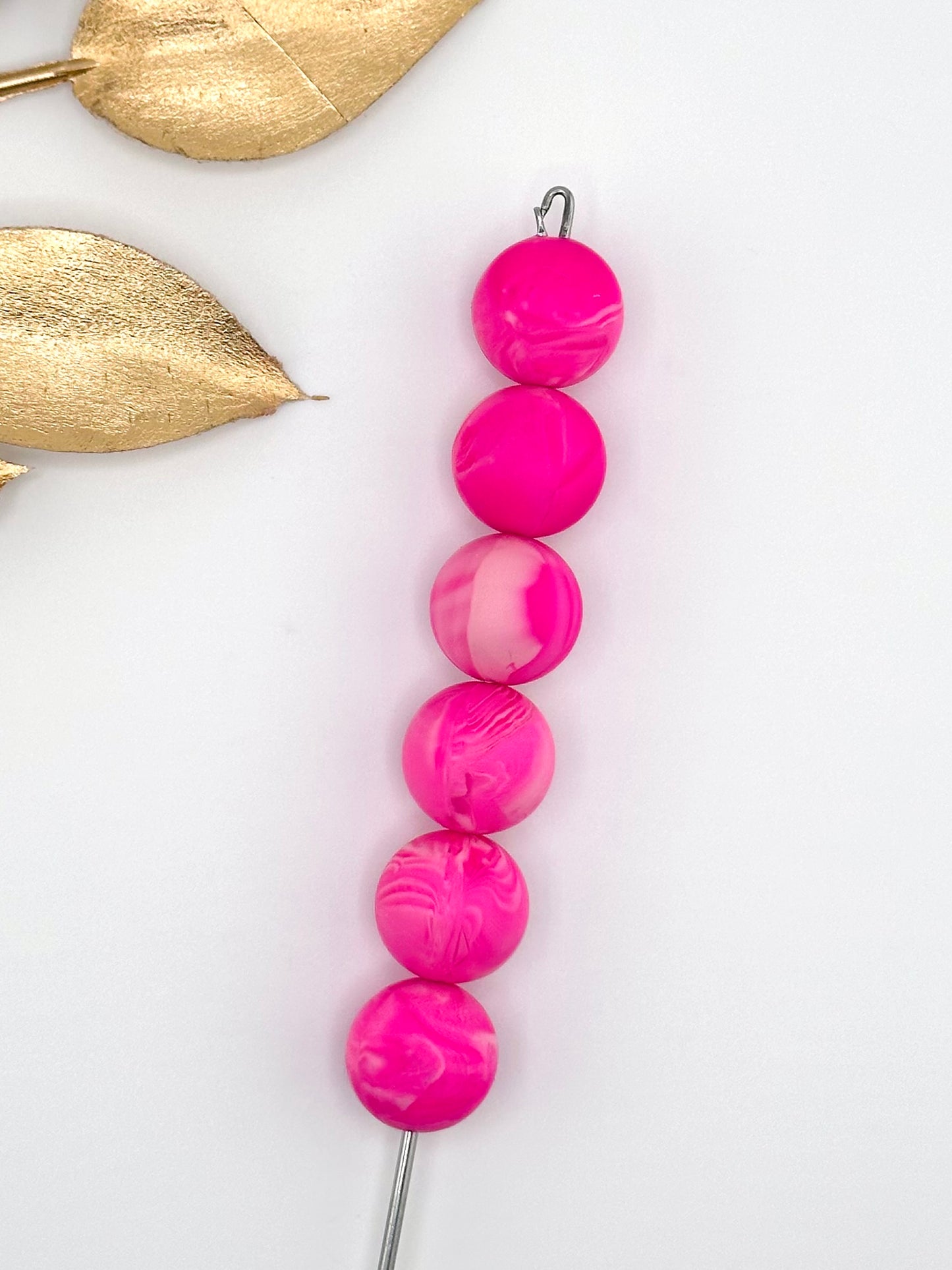 #157 Solid Bright Pink Marble