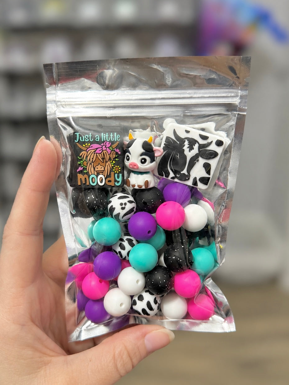 Just a Little Mooy curated silicone bead and focal mix