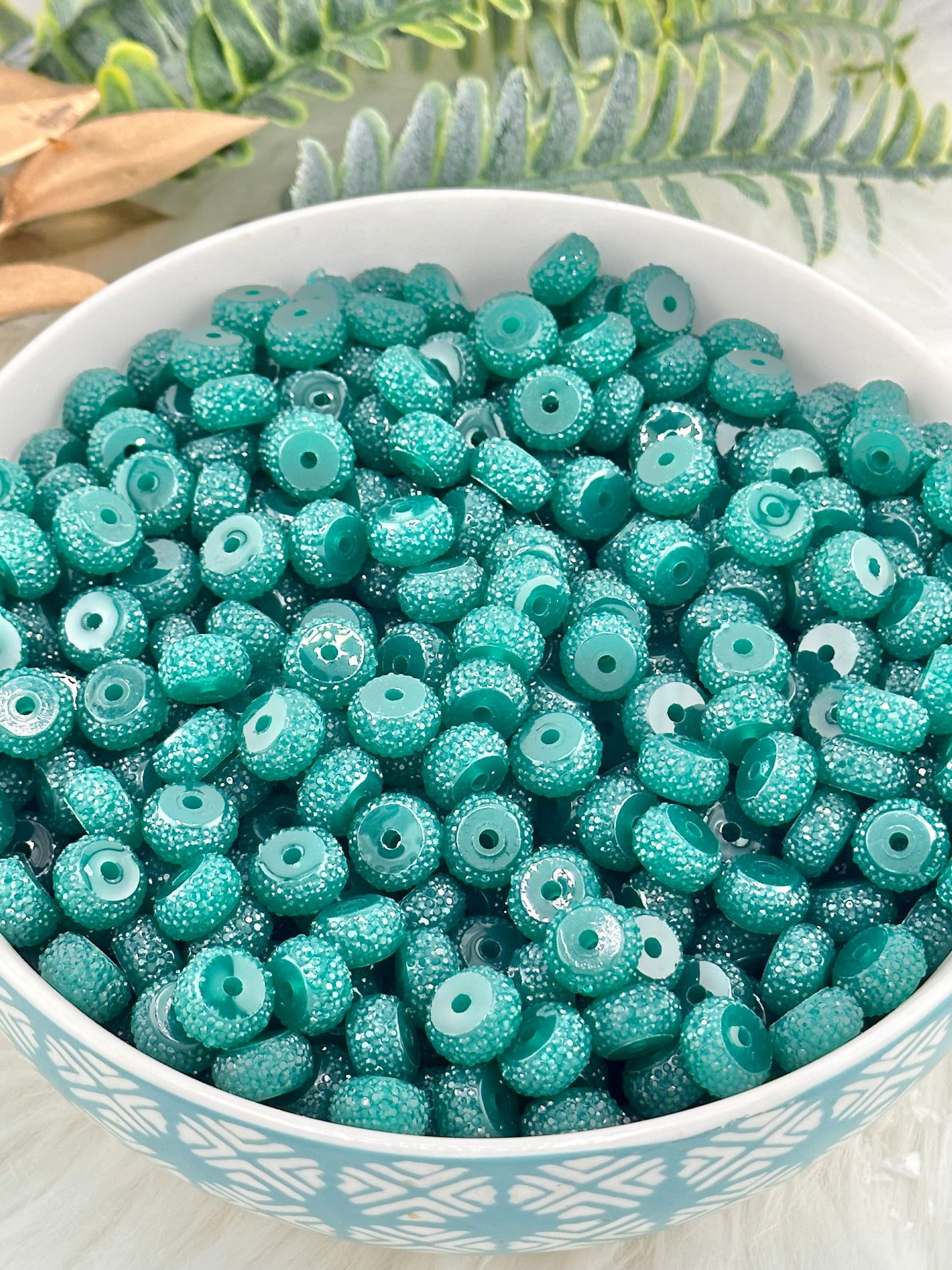 Resin Rhinestone Spacer 12mm ~ Emerald (10ct)