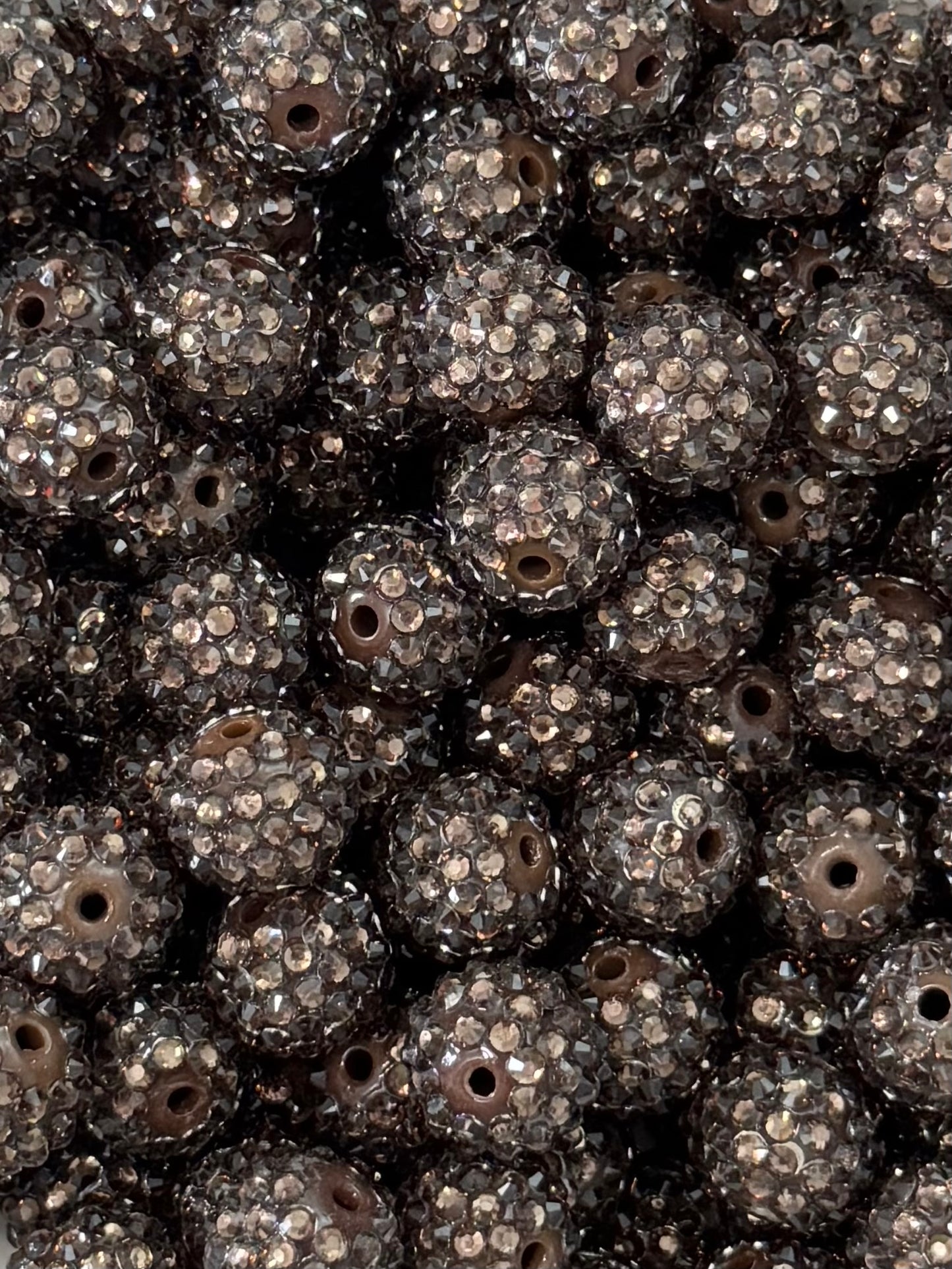 Rhinestone 16mm Acrylic ~ Deep Brown