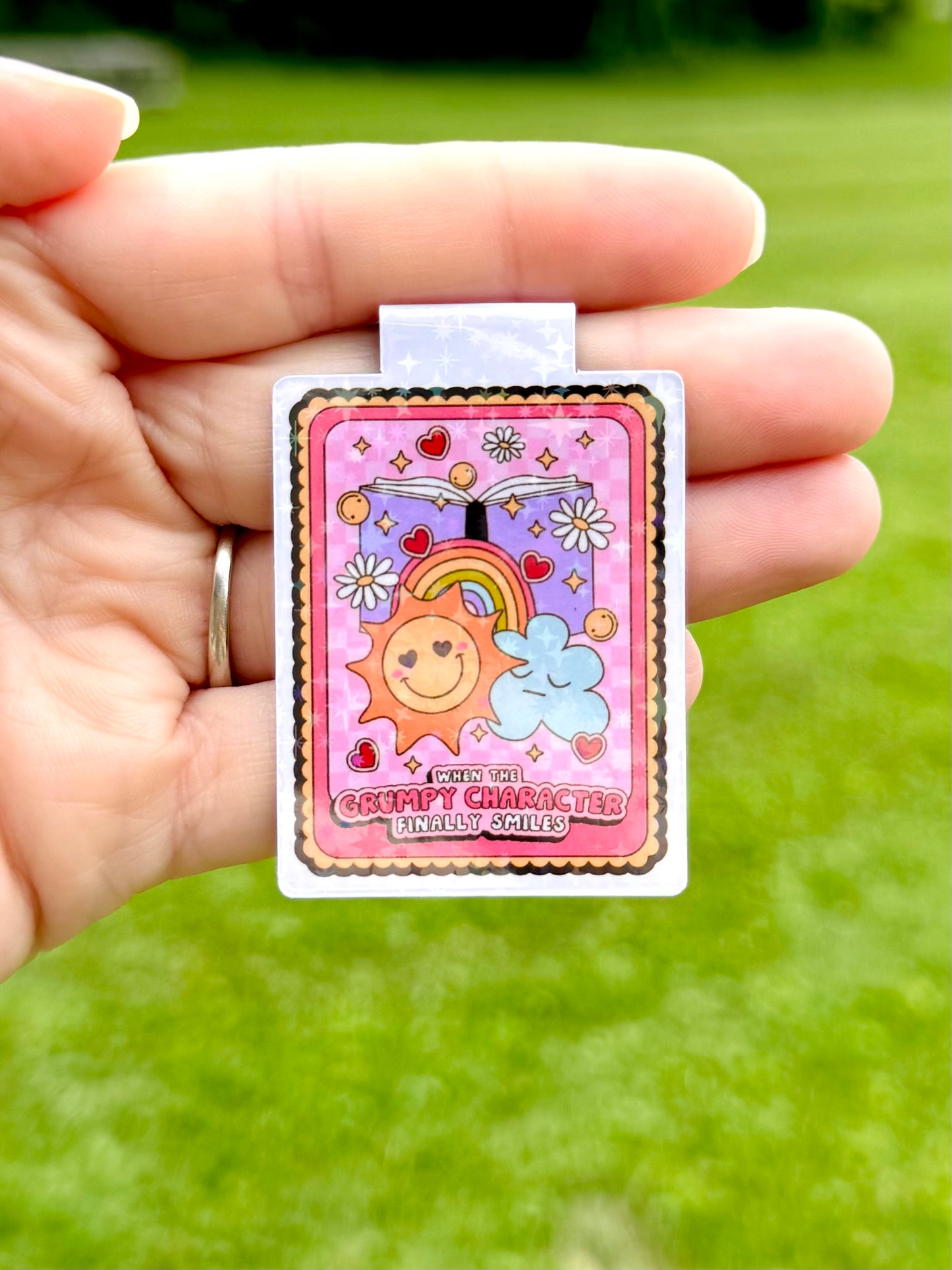 Grump Character Finally Smiles Bookmark Magnet ~ B0010