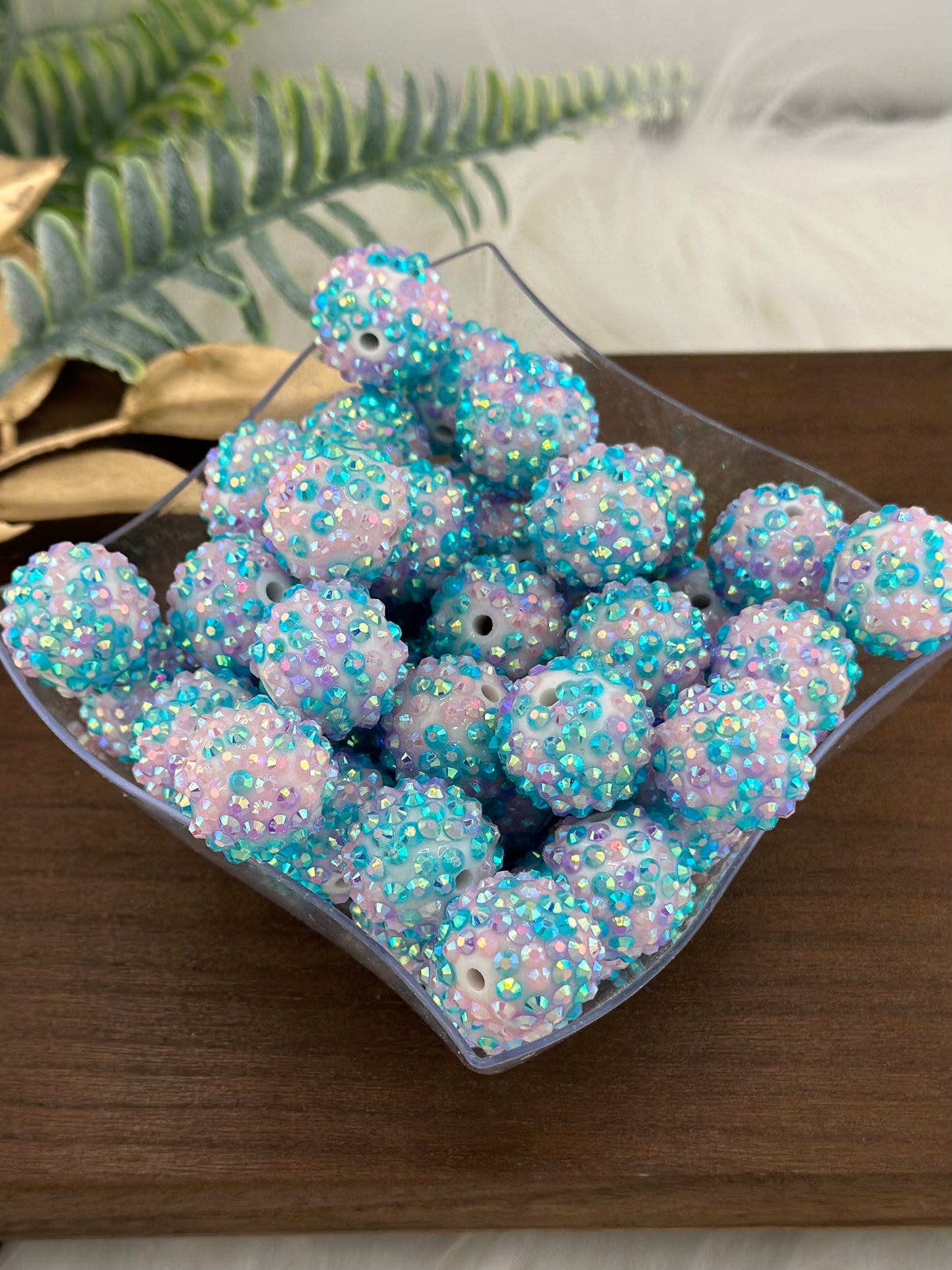 Rhinestone 20mm Acrylic ~ Pastel Confetti Splash