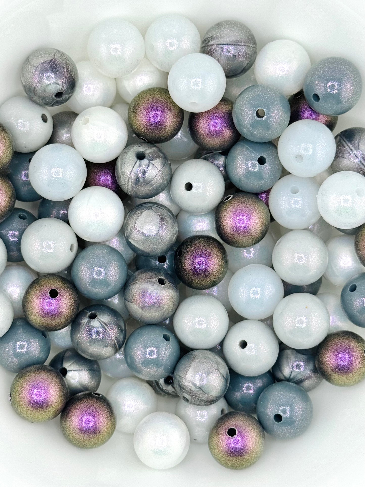 Opal 18ct Mix ~ Monochrome 15mm