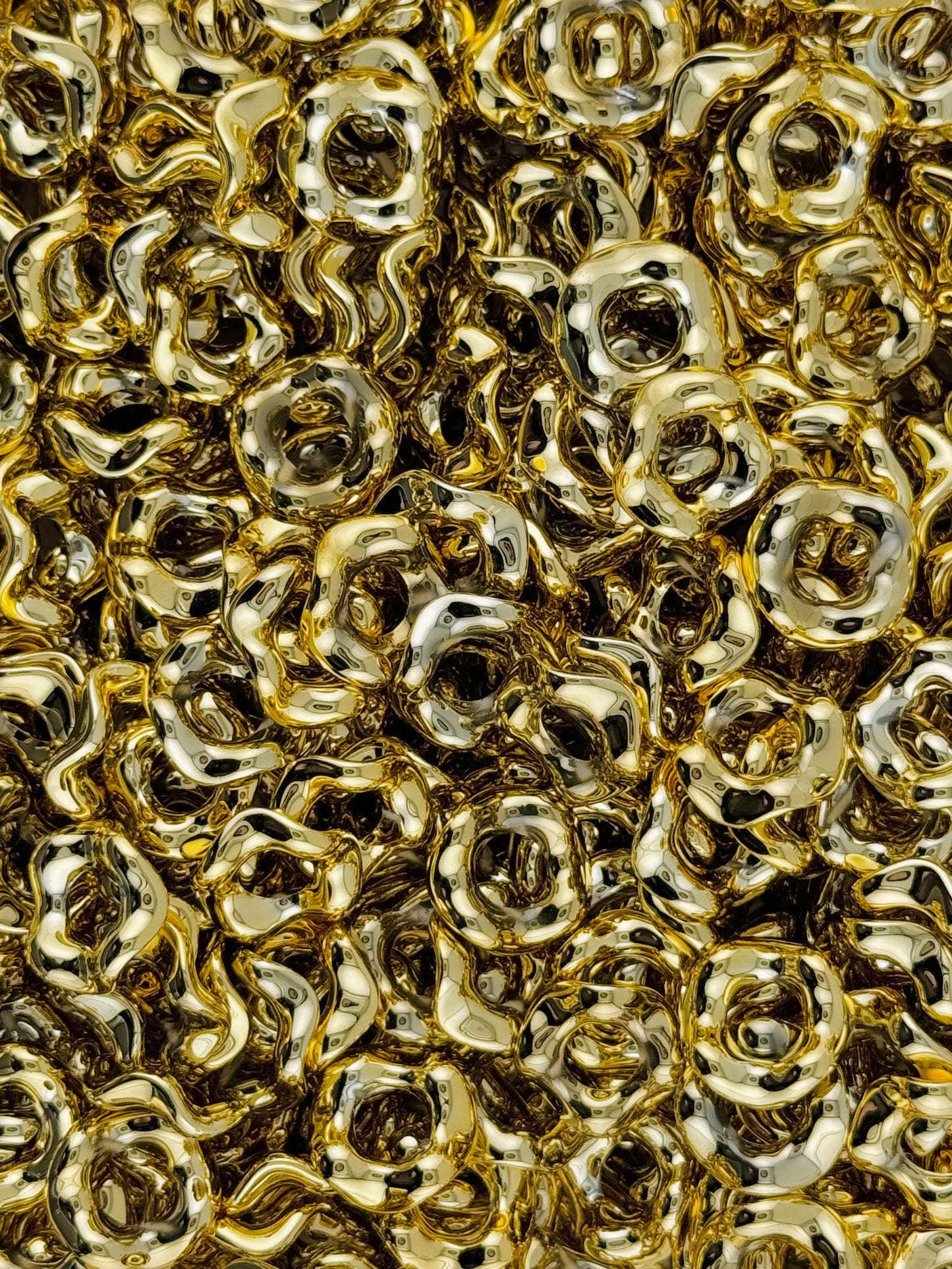 Wavy Acrylic 15mm Spacers (10ct)