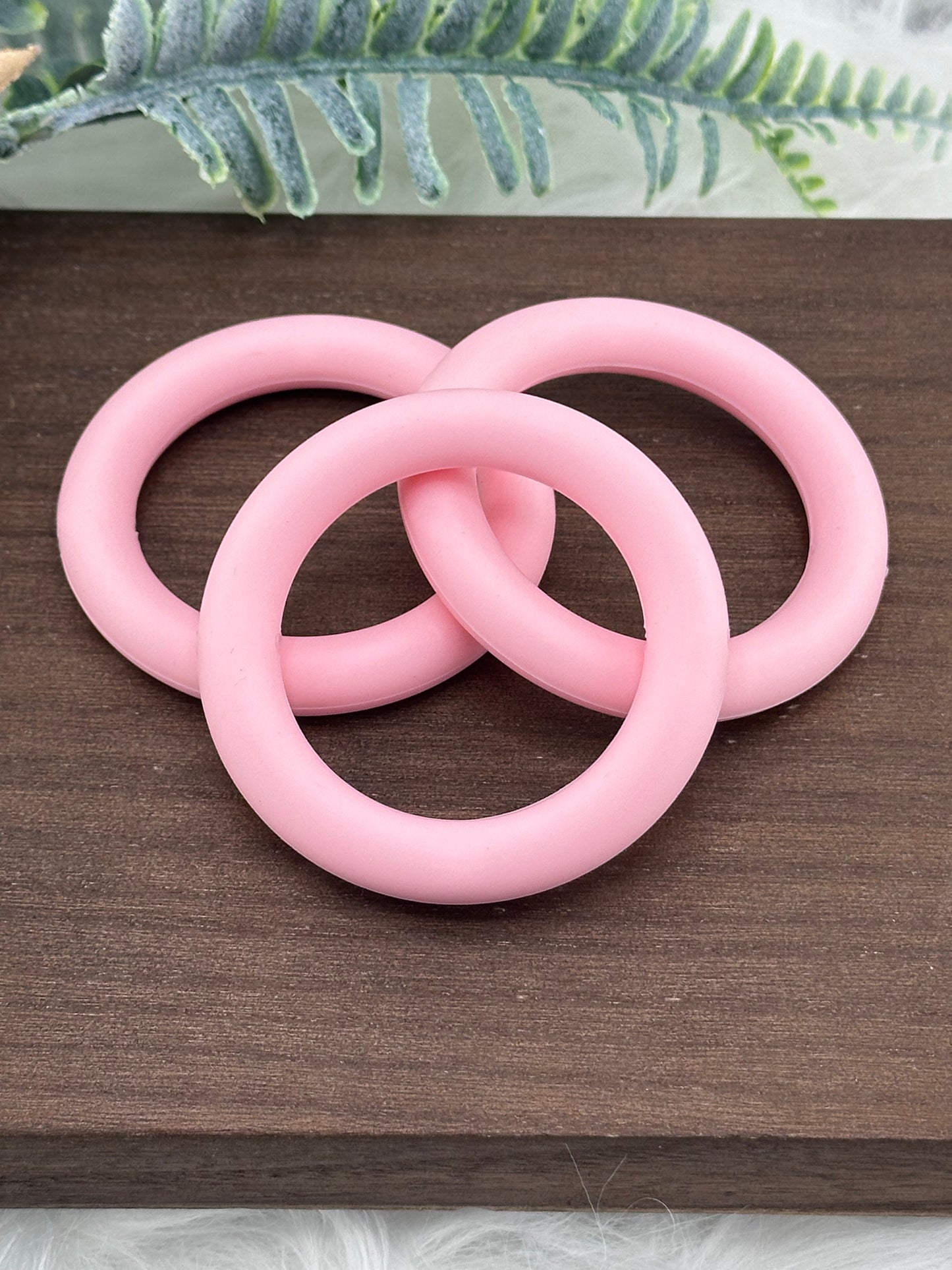Silicone Ring 65mm #47 Rose Quartz