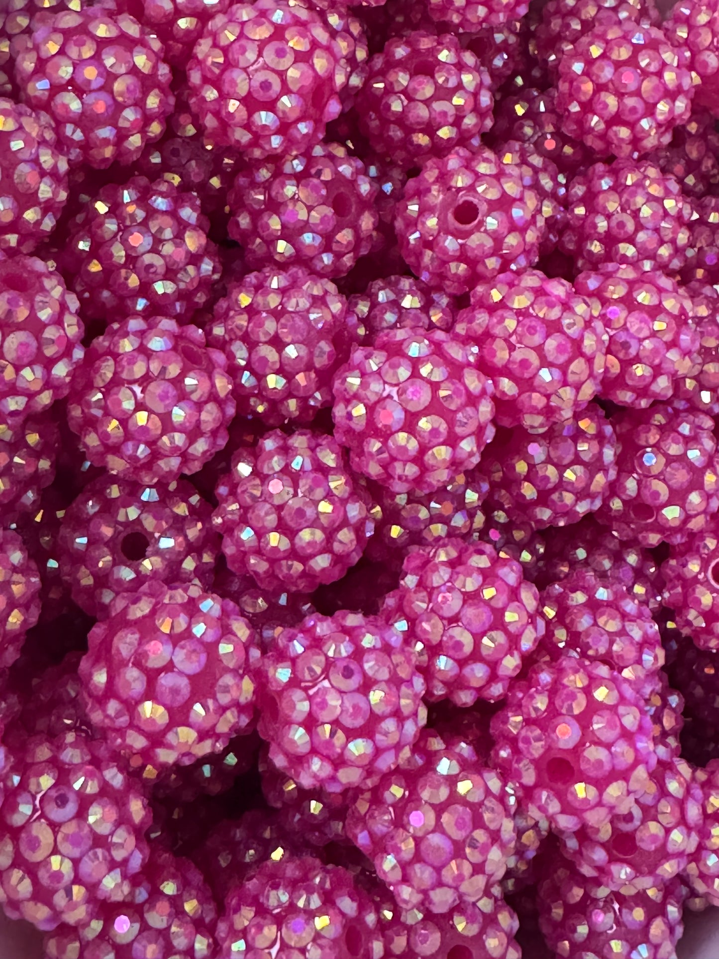 Fuchsia Rhinestone 16mm Acrylic