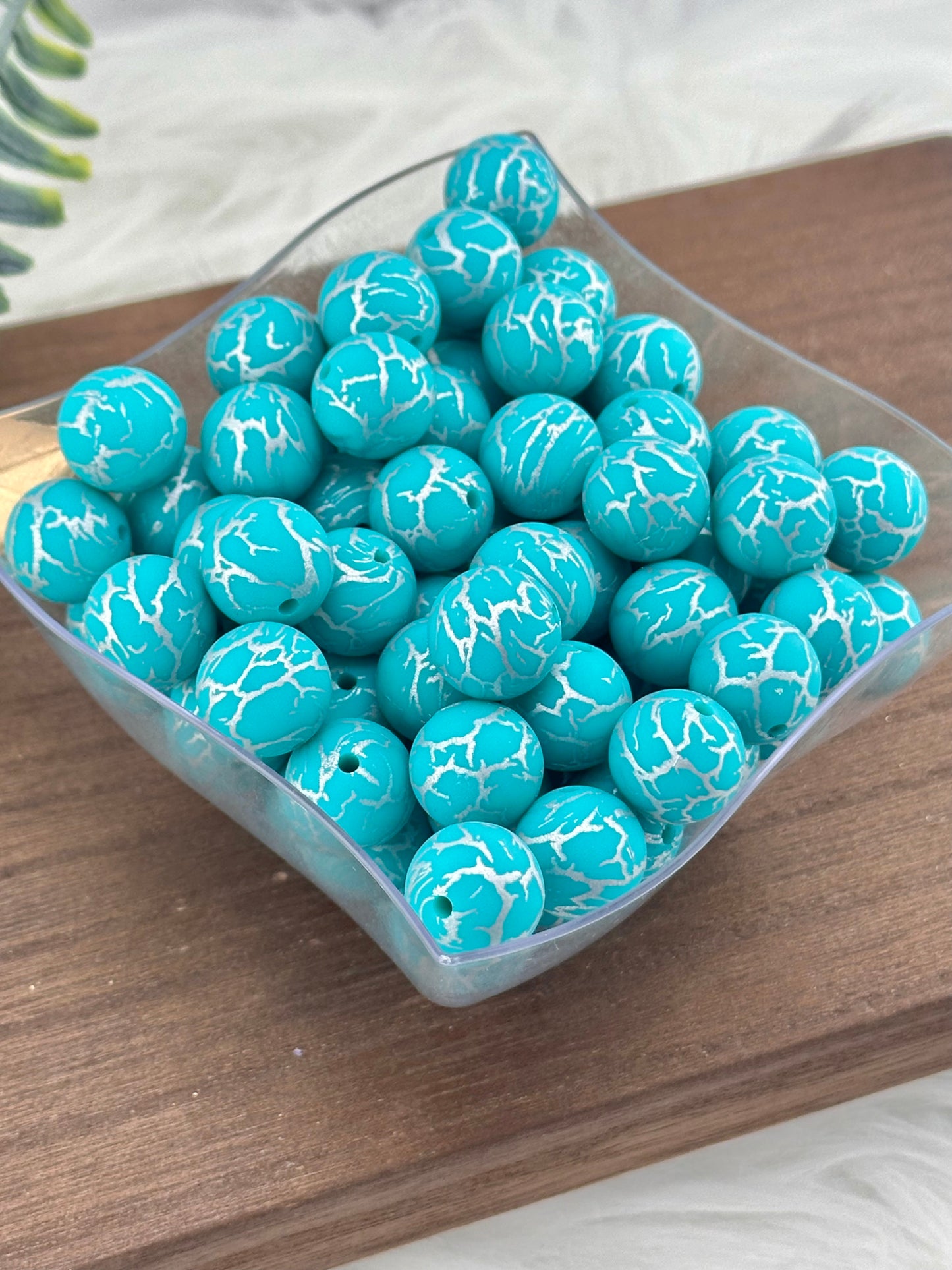 P446 Pond Blue Lightening 15mm Print