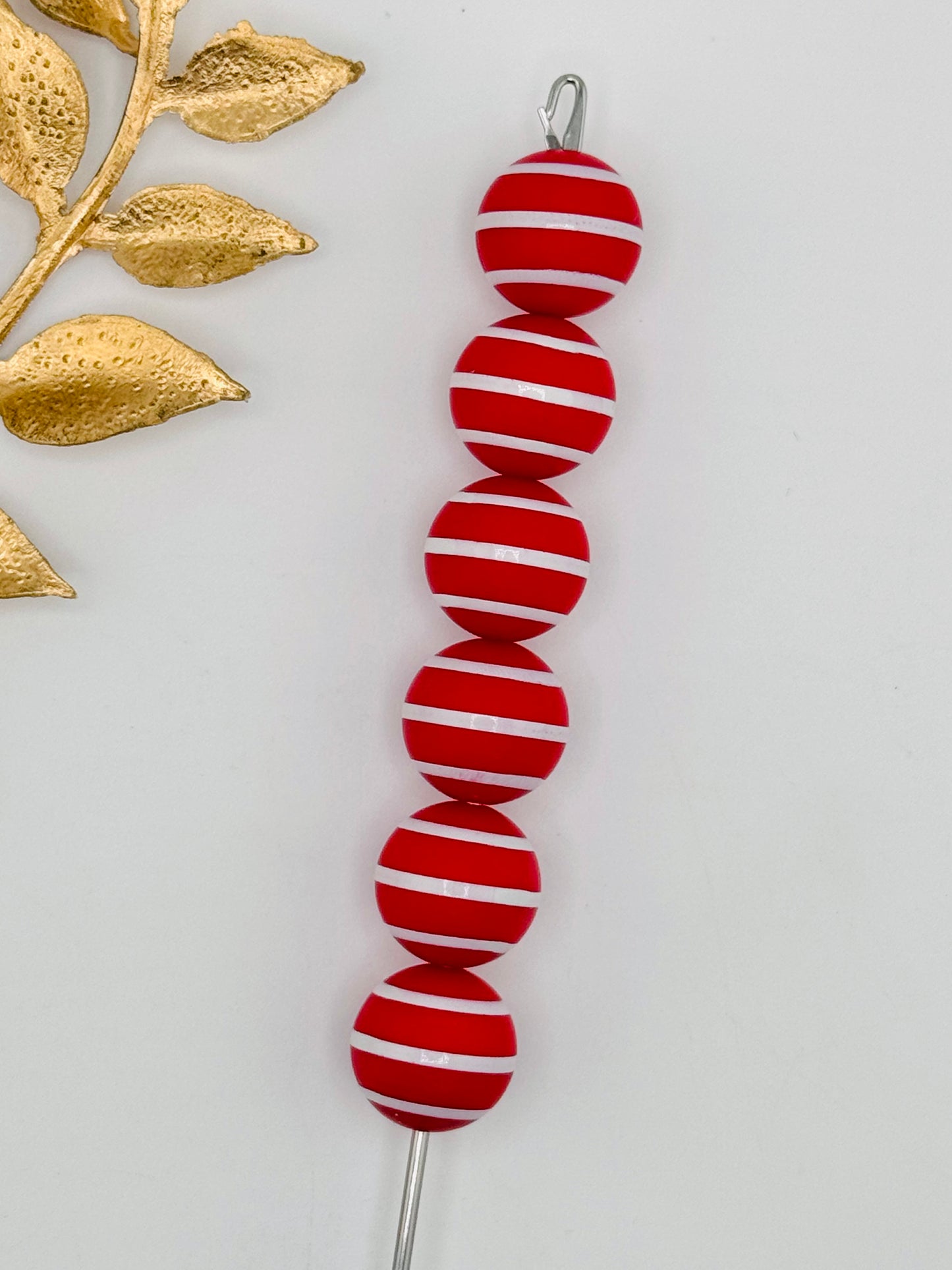 P165 Cherry Red Stripe Print