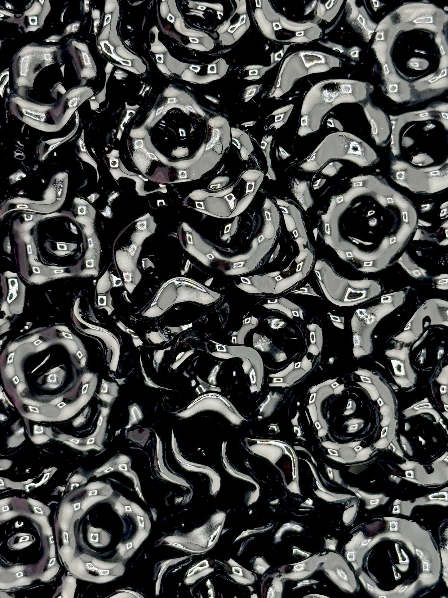 Wavy Acrylic 15mm Spacers (10ct)