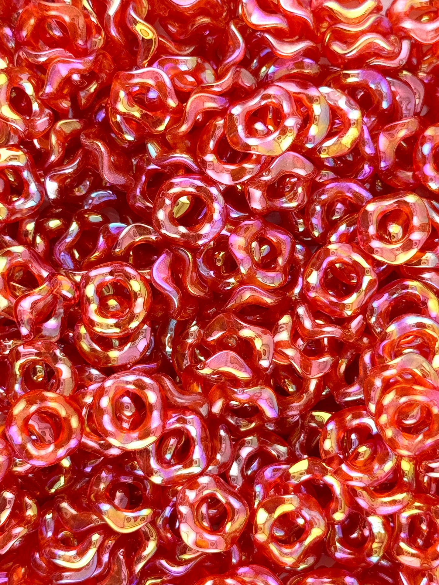 Wavy Acrylic 15mm Spacers (10ct)