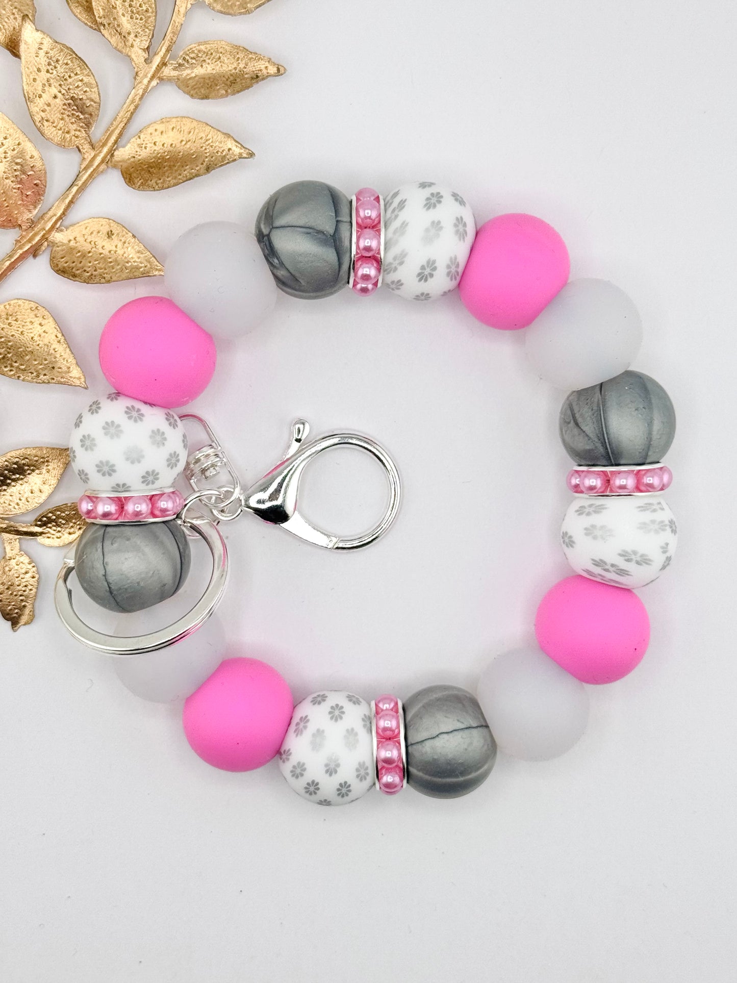 Wristlet 19mm Kit ~ White Metallic Daisy