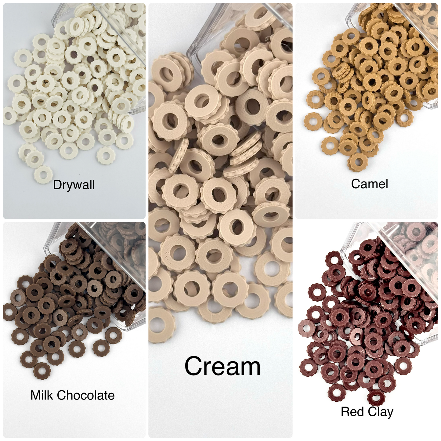Mixed Custom Spacer 10ct Bag - Neutrals