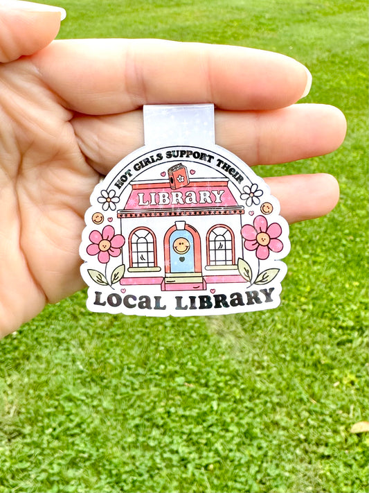 Hot Girls Support Their Local Library Bookmark Magnet ~ B0030