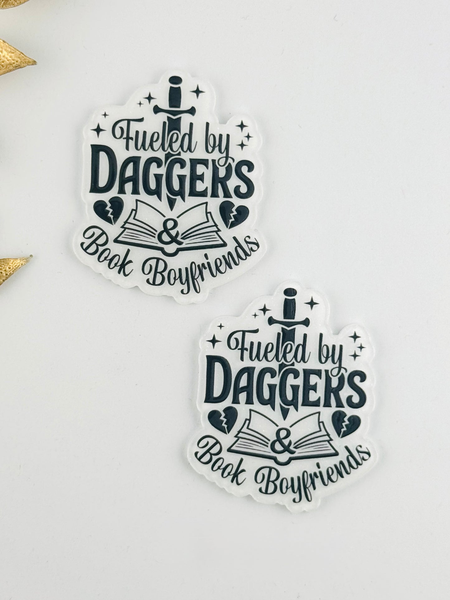 Glitter Acrylic Flatback ~ 159 ~ Fueled By Daggers