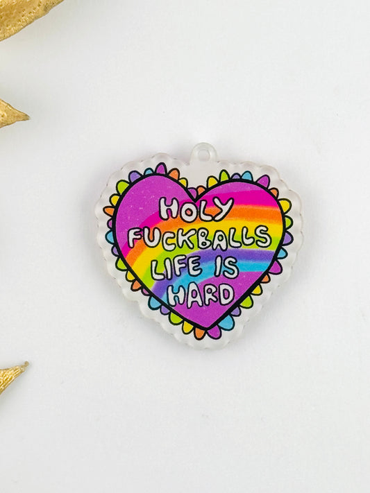Dust Plug Charm ~ Holy F***balls Life is Hard