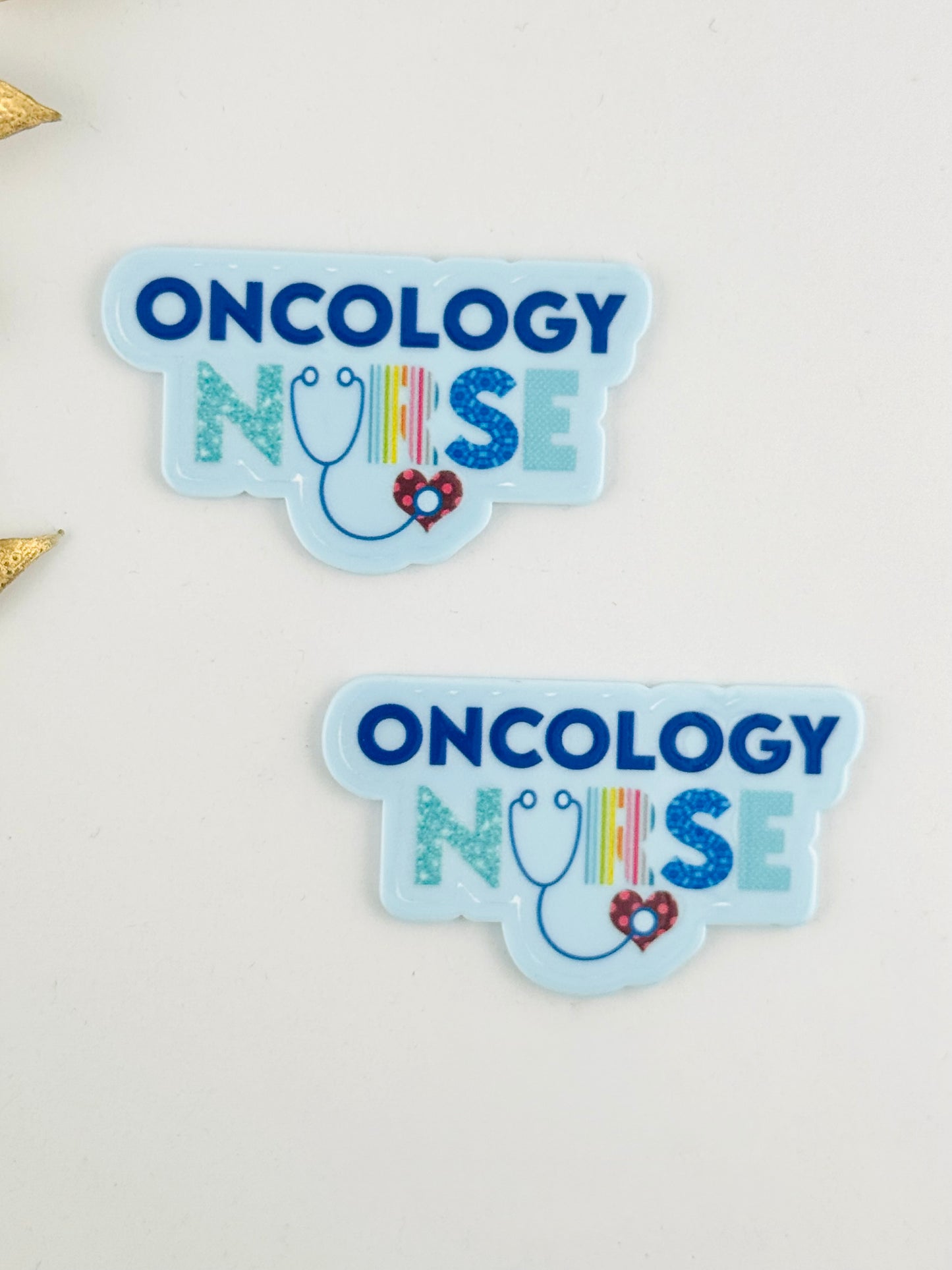 Glitter Acrylic Flatback ~ 1014N ~ Oncology Nurse