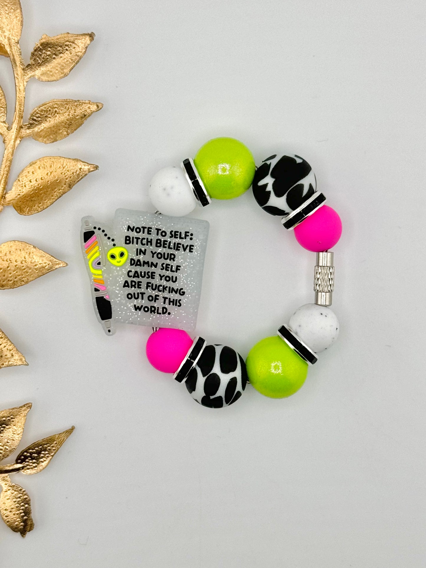 (Wholesale) Cup Charm ~ Note To Self *Custom