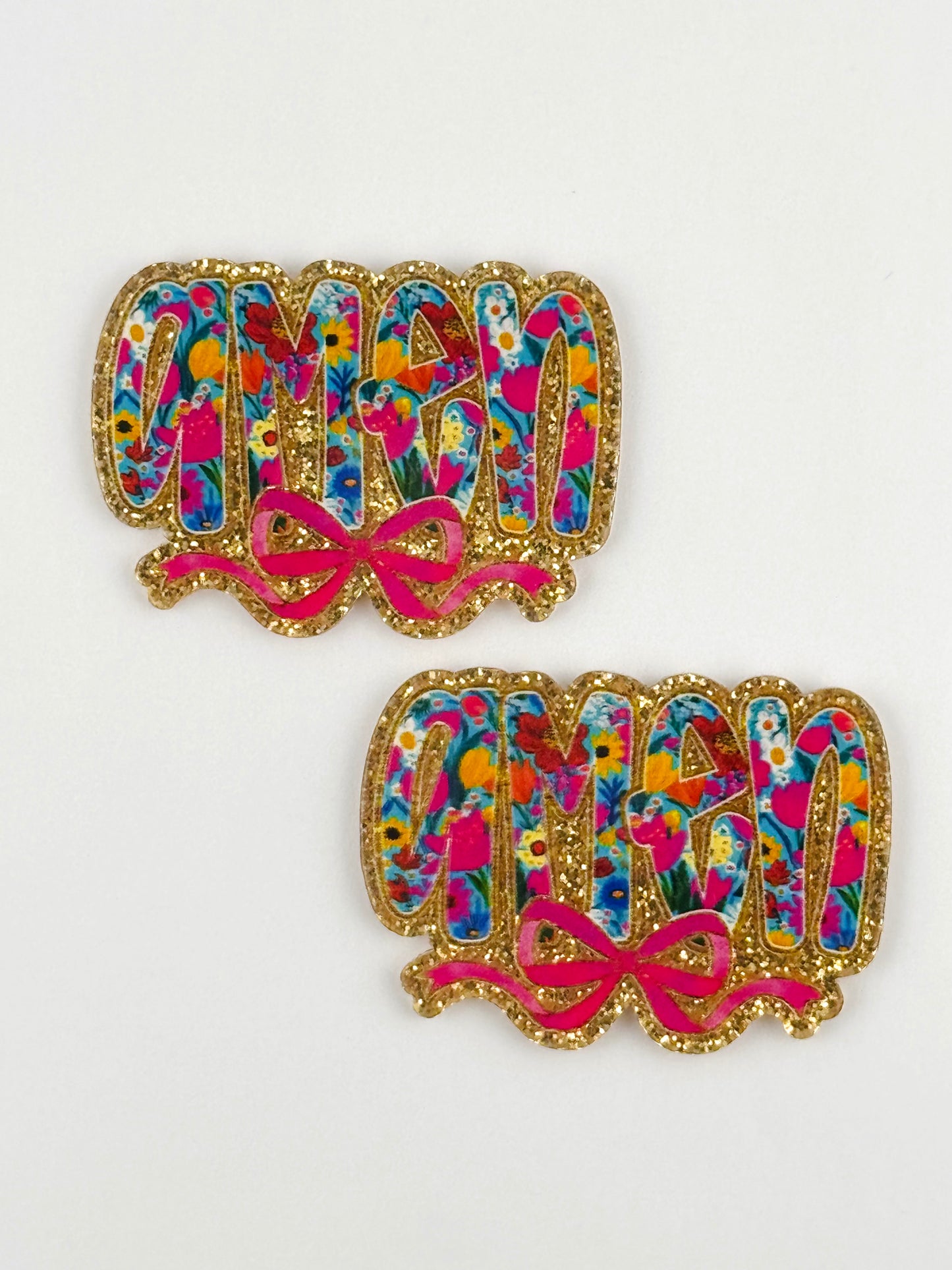 Glitter Acrylic Flatback ~ 185 ~ Amen