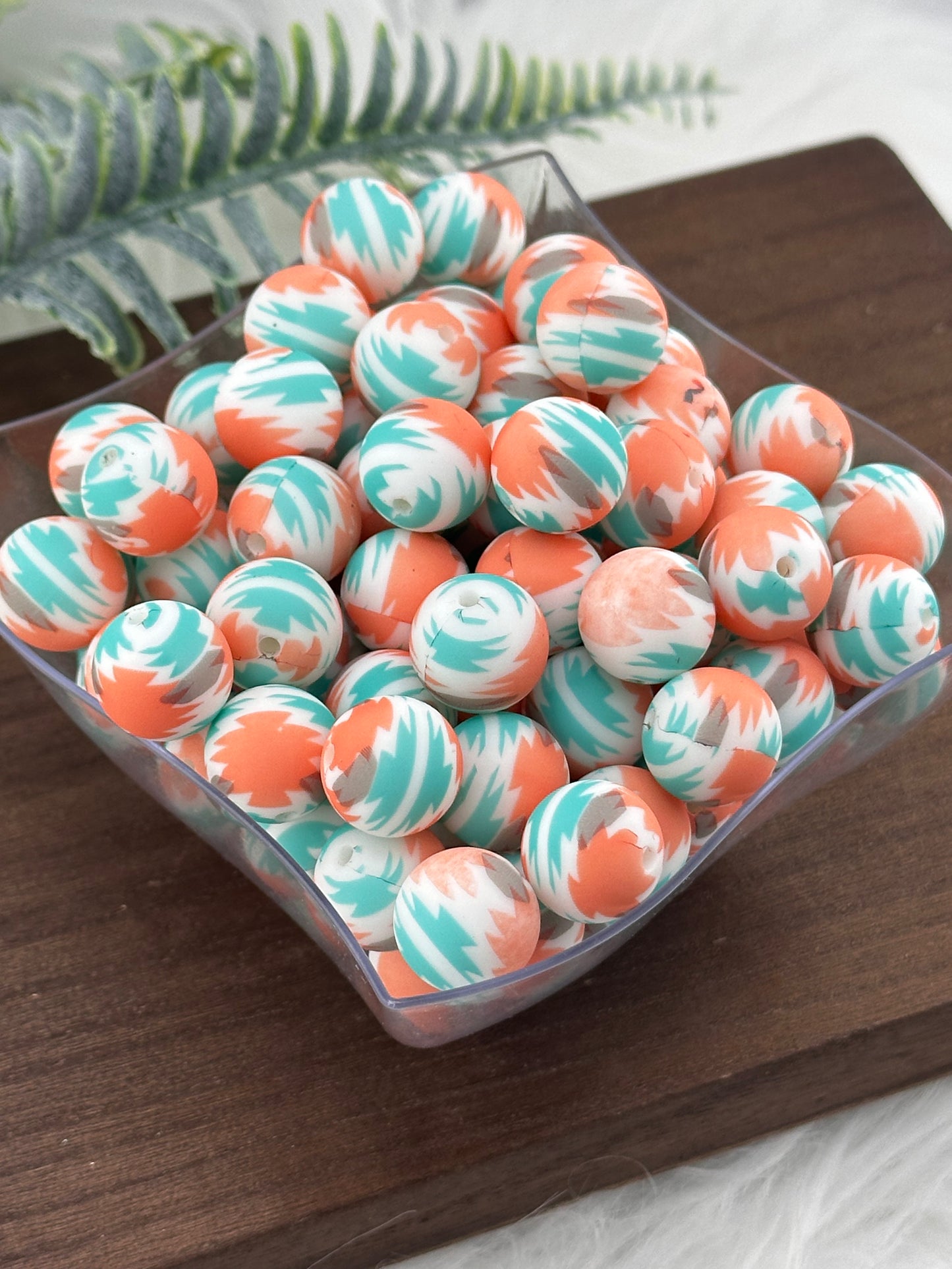 P382 Coral Aztec 15mm Print