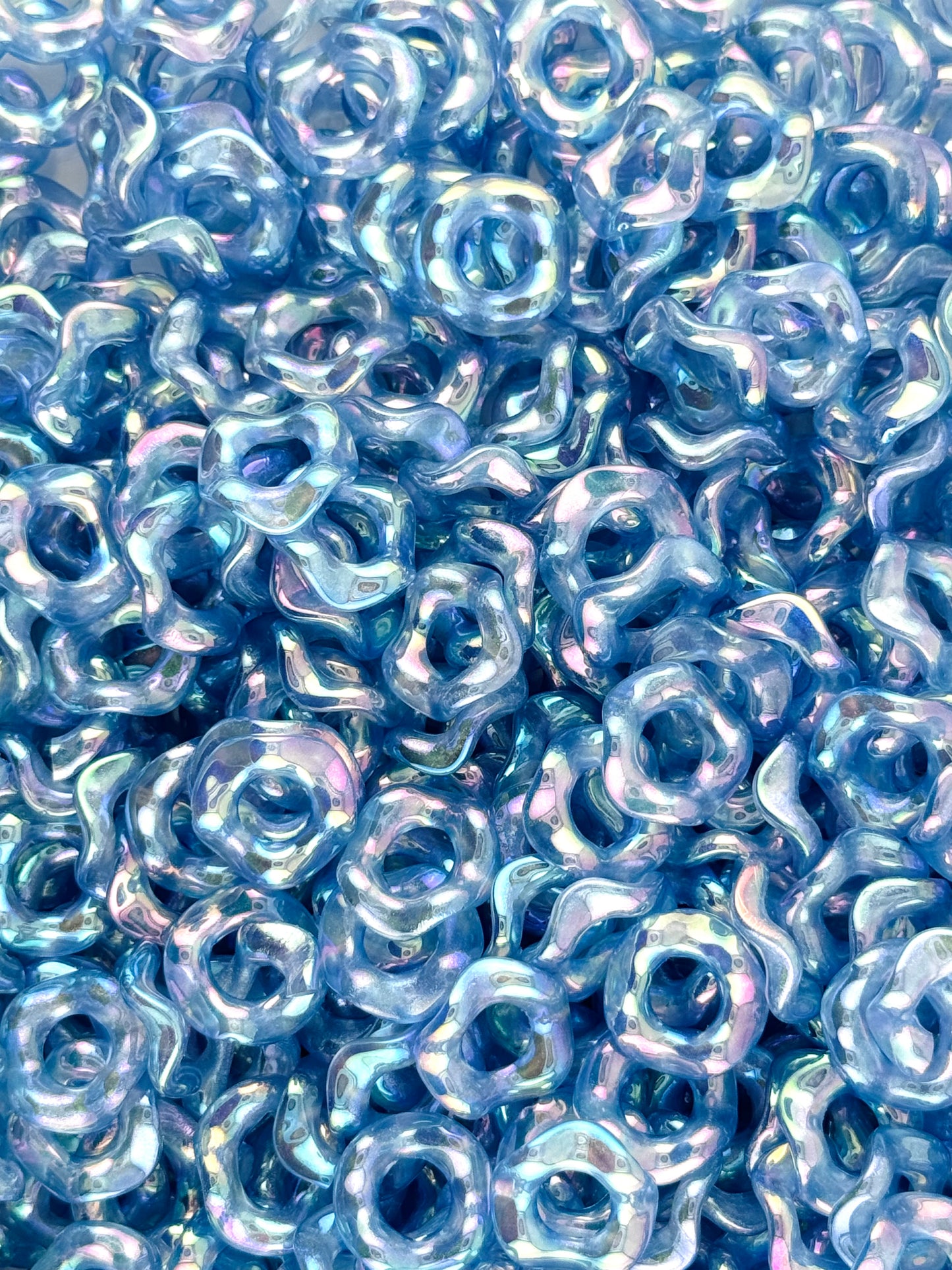 Wavy Acrylic 15mm Spacers (10ct)