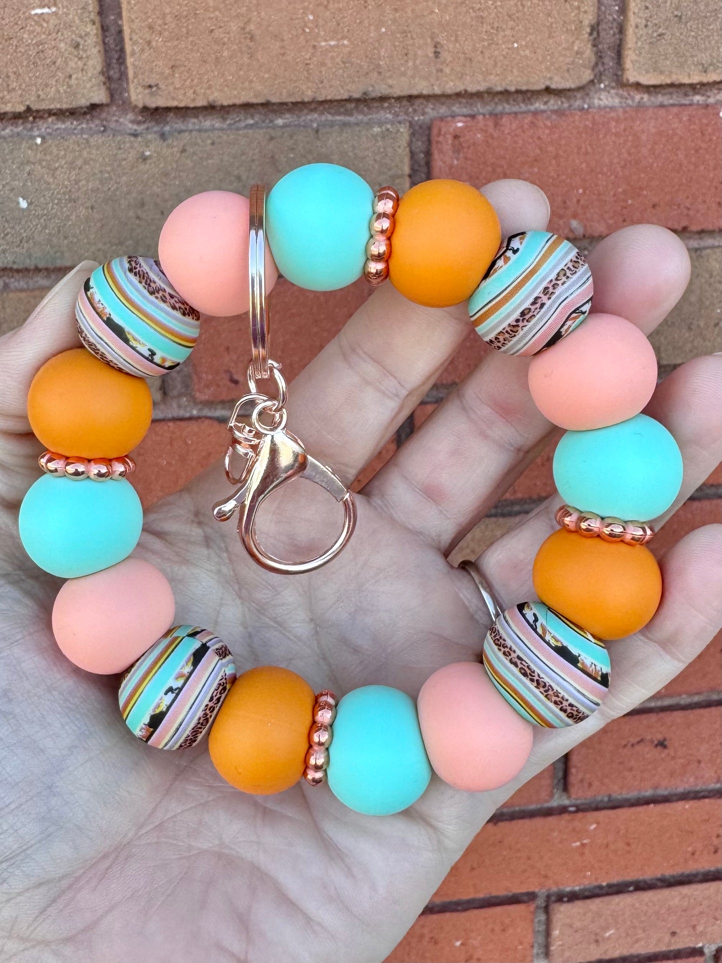 (Wholesale) Wristlet 19mm ~ Blush Cheetah Serape