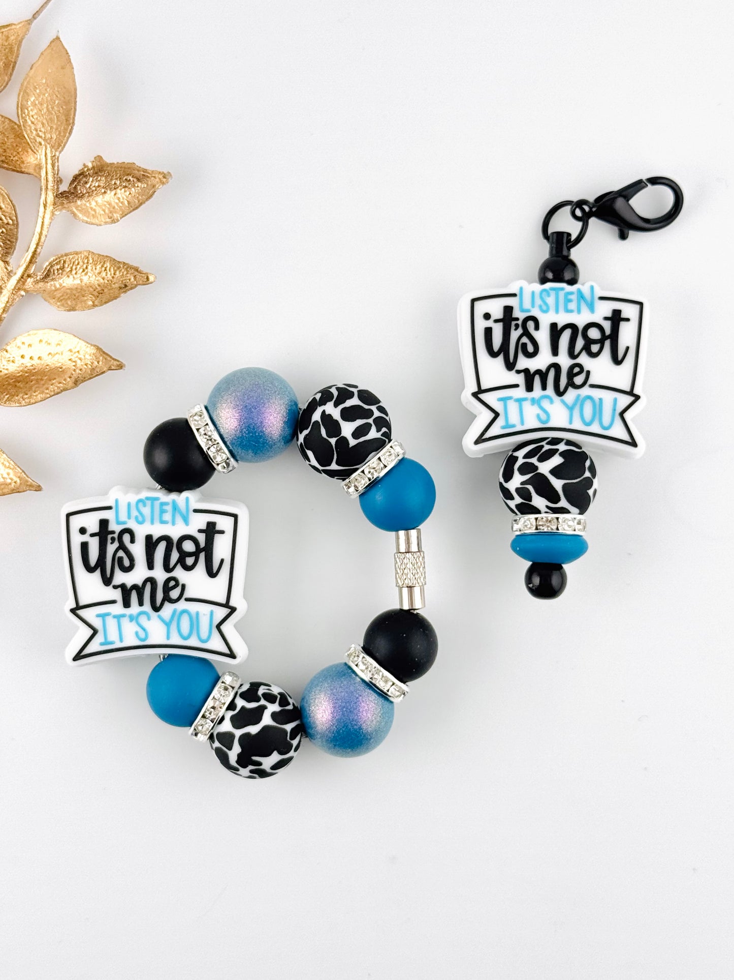 (Wholesale) Cup Accessory Set ~ It’s Not Me Blue *Custom