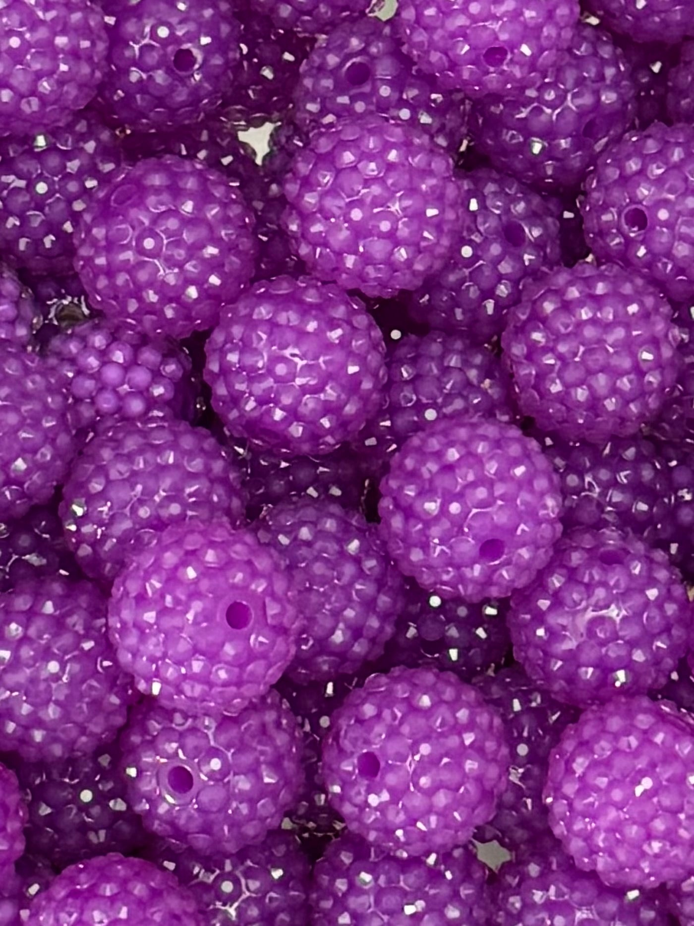 Rhinestone 20mm Acrylic ~ Jelly Neon Purple