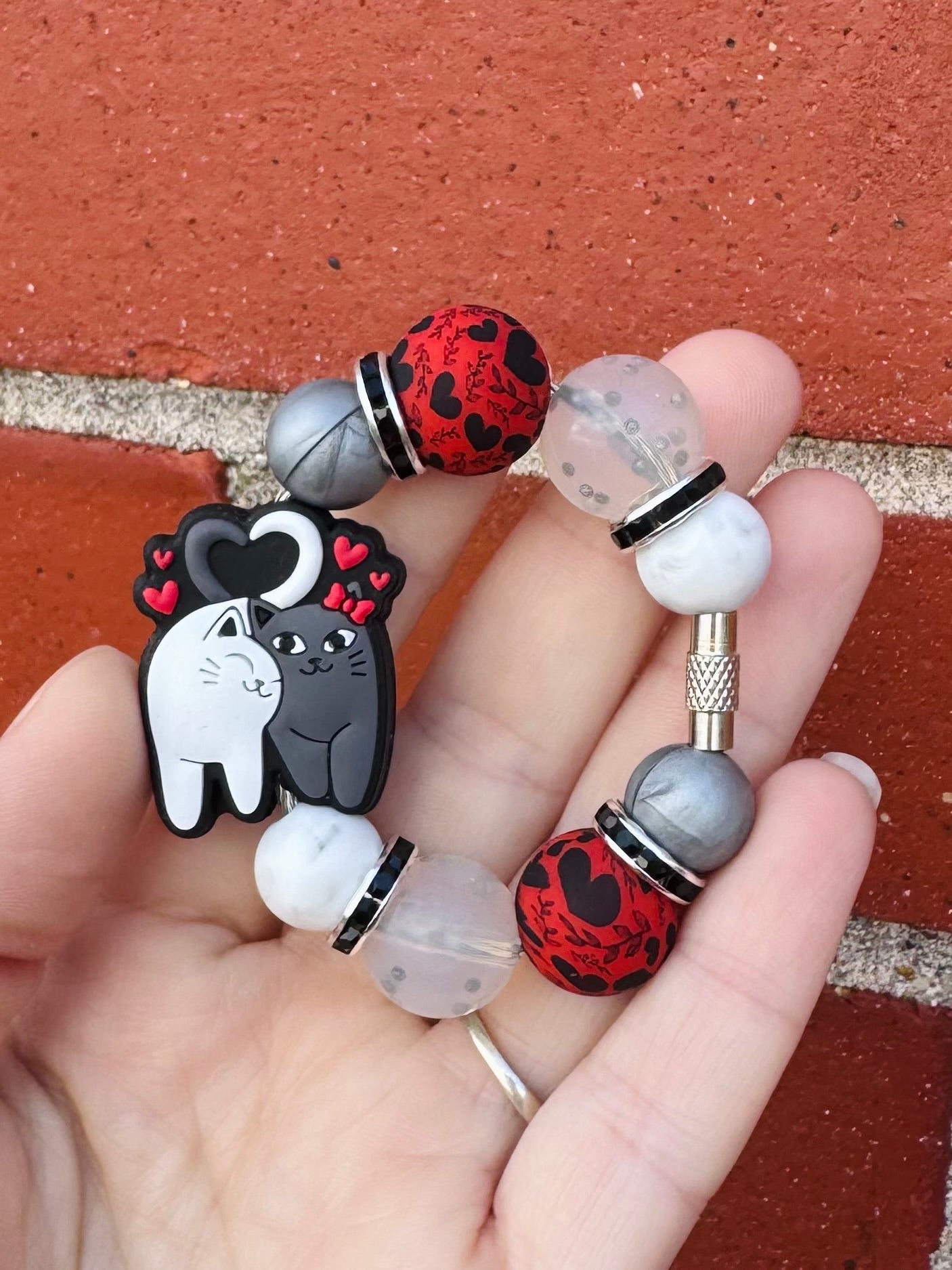 (Wholesale) Cup Charm ~ Love Struck Kitties
