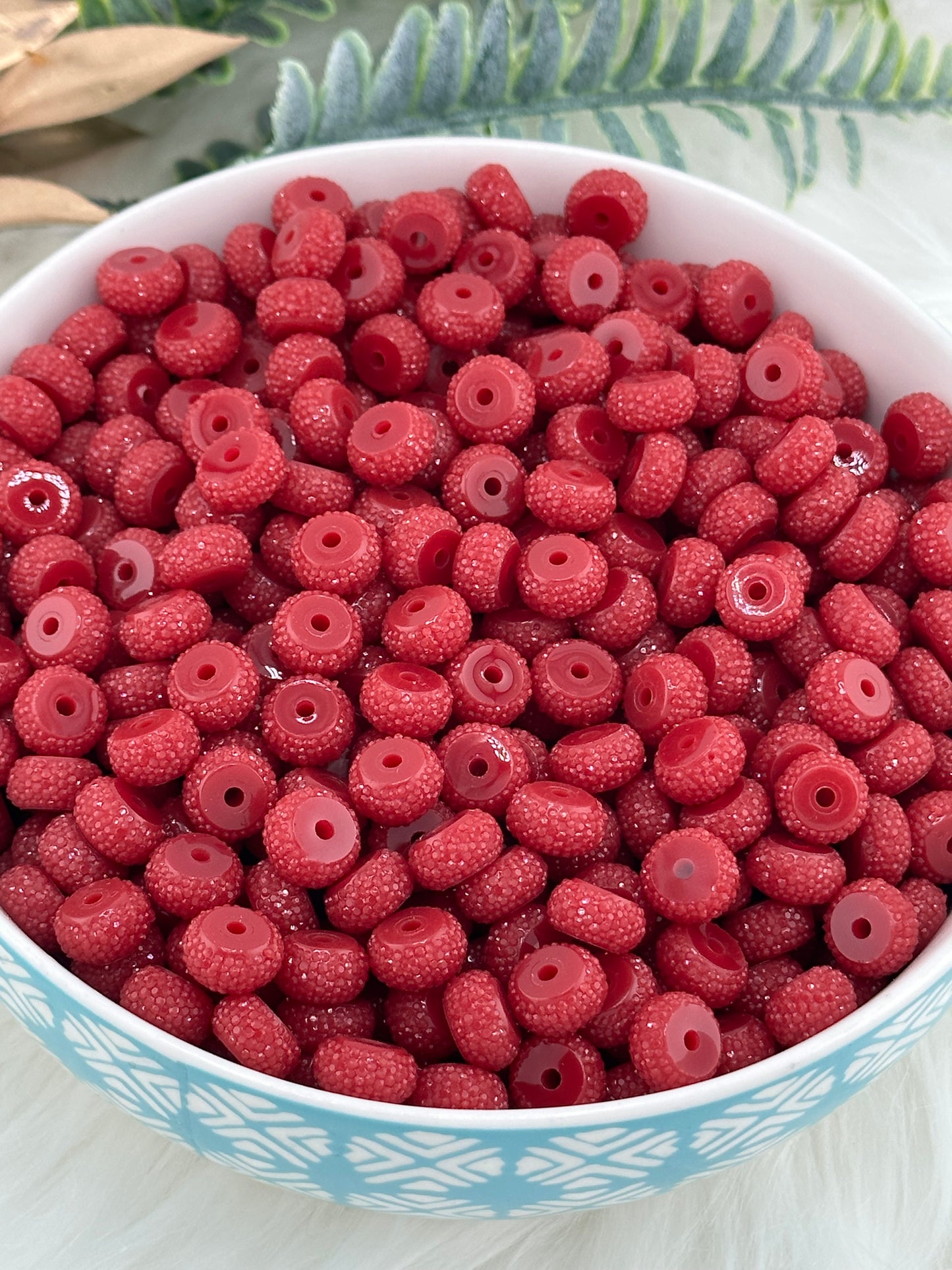 Resin Rhinestone Spacer 12mm ~ Marsala (10ct)