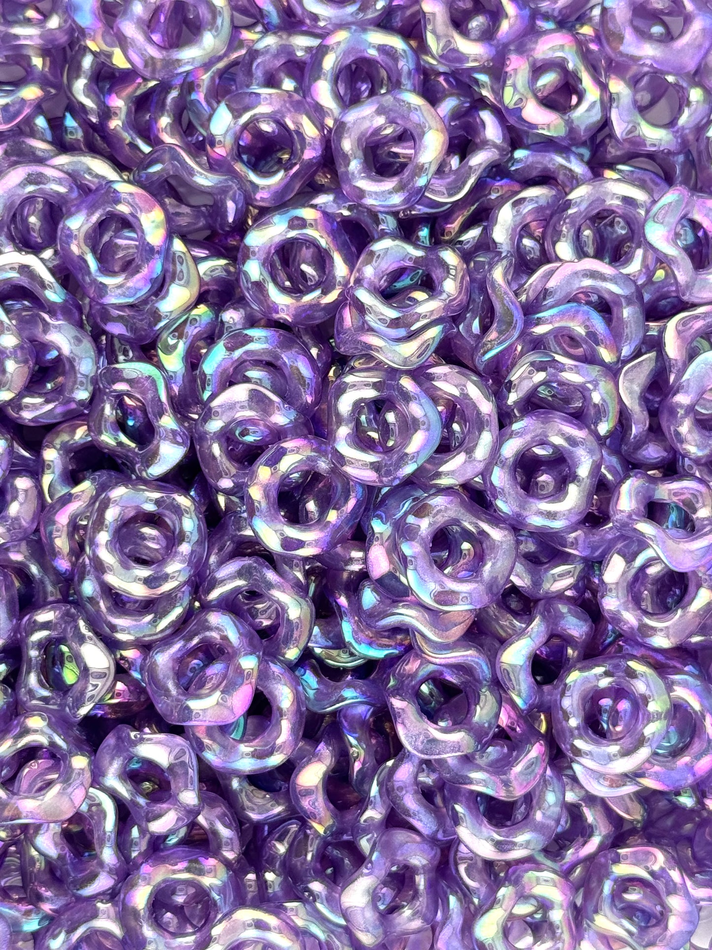 Wavy Acrylic 15mm Spacers (10ct)