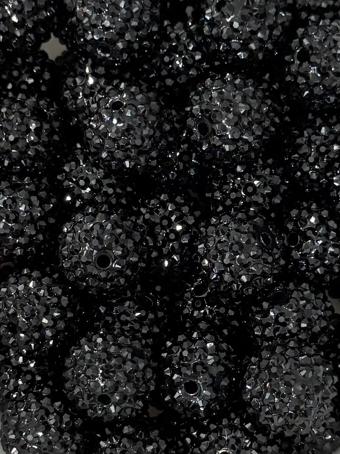 Rhinestone 20mm Acrylic ~ Black