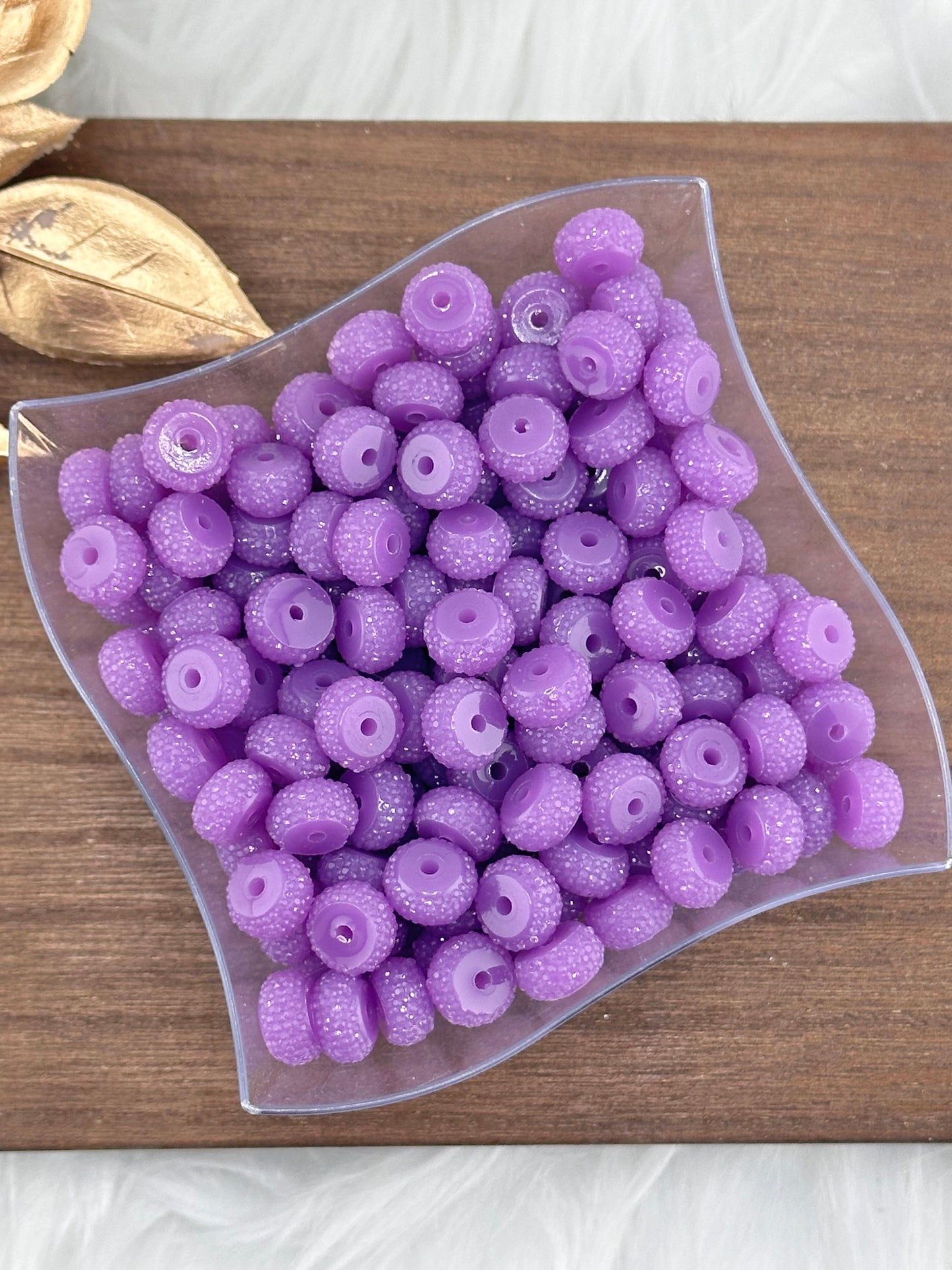 Resin Rhinestone Spacer 12mm ~ Periwinkle (10ct)