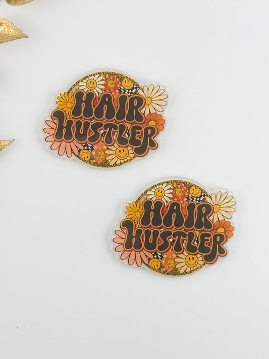 Glitter Acrylic Flatback ~ 237 ~ Hair Hustler