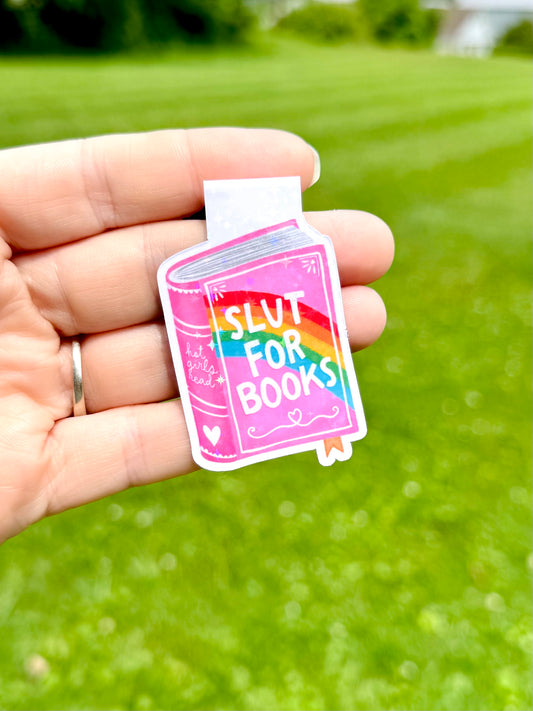 Slut For Books Bookmark Magnet ~ B00112