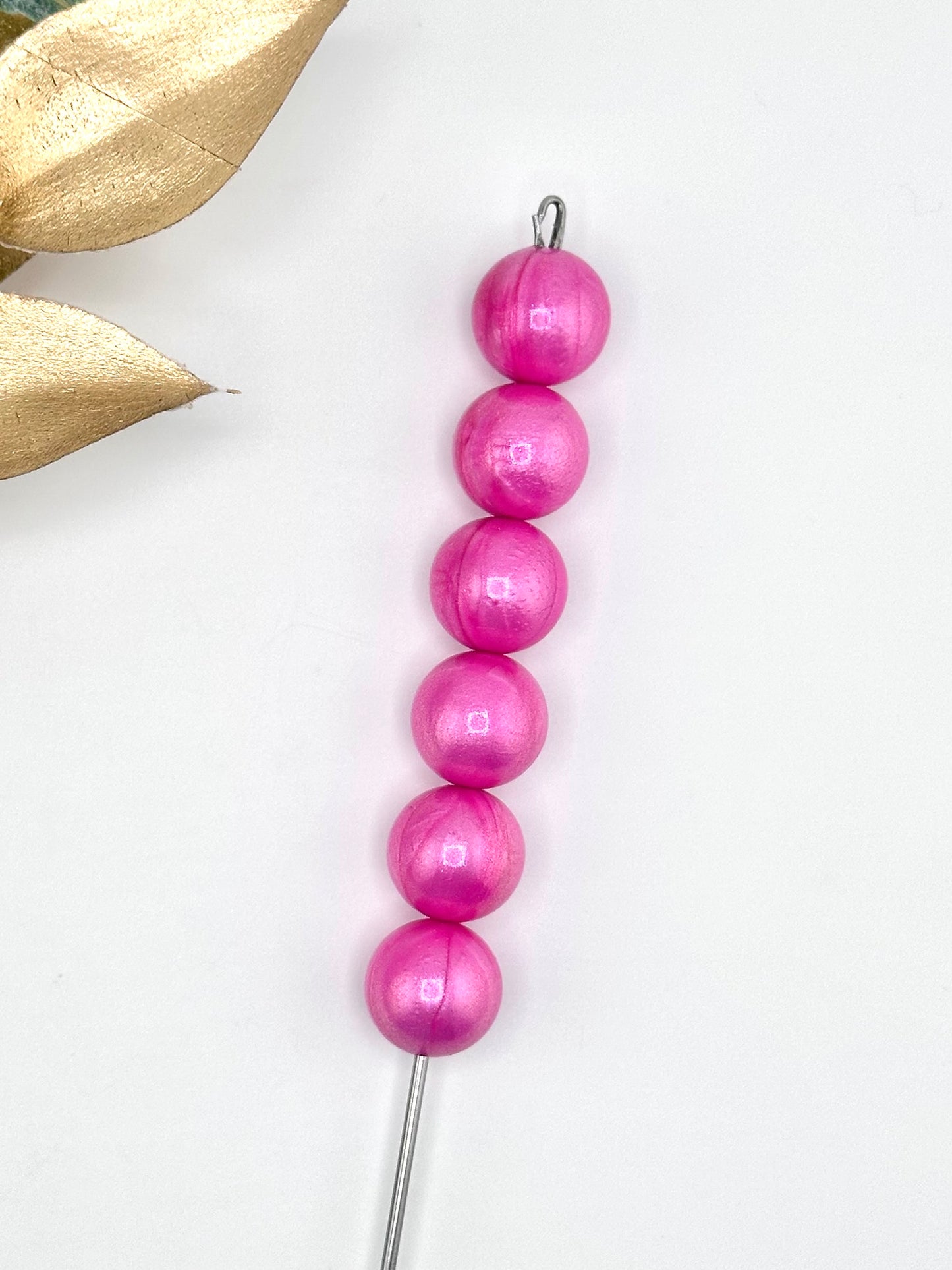 Glimmer ~ #134 Pearl Bright Pink 15mm
