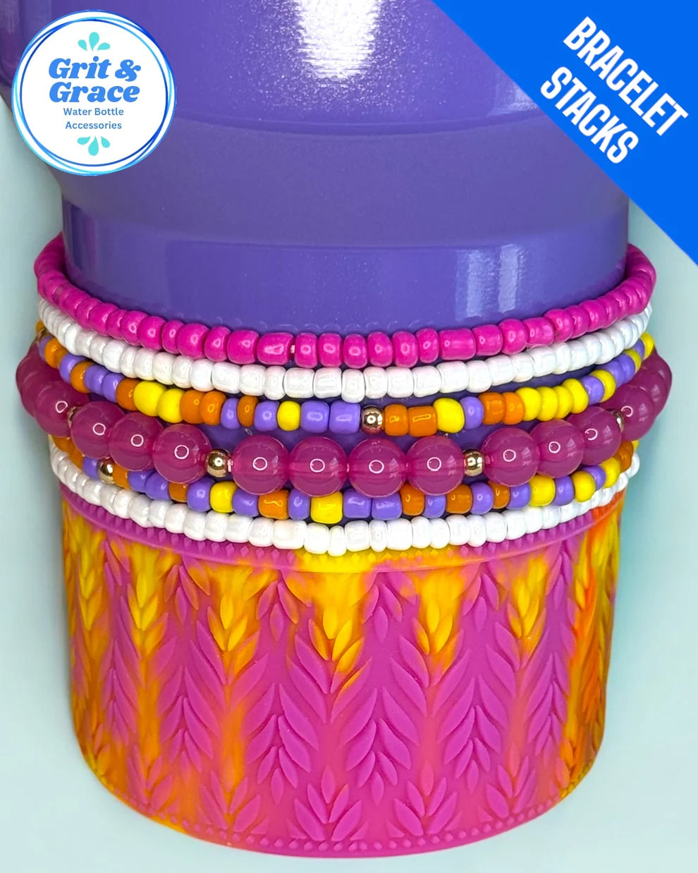 Fruit Punch Stretchy Cup Bracelets (Set of 6)