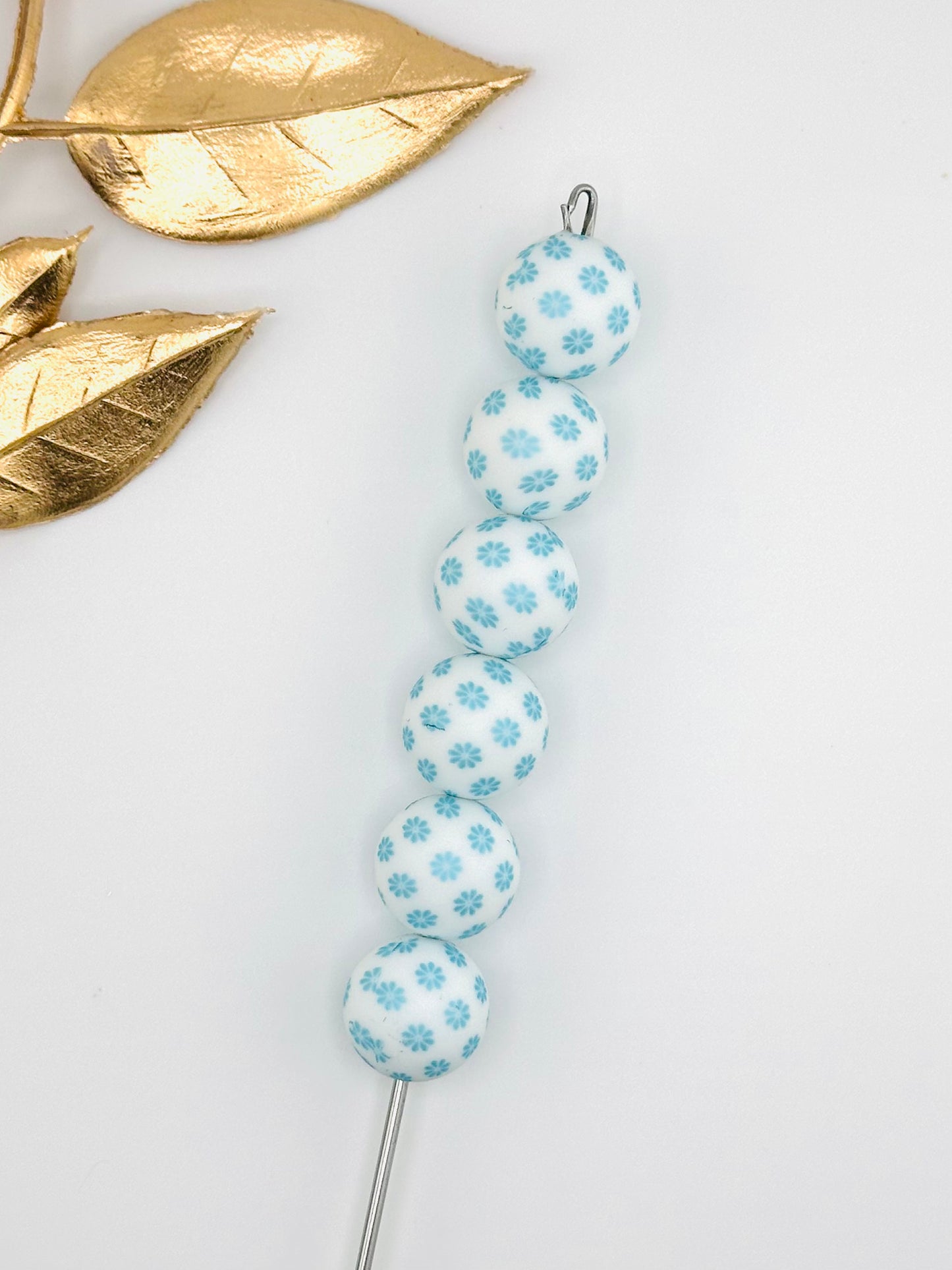 P408 Metallic Daisy Turquoise *Exclusive Custom 15mm Print