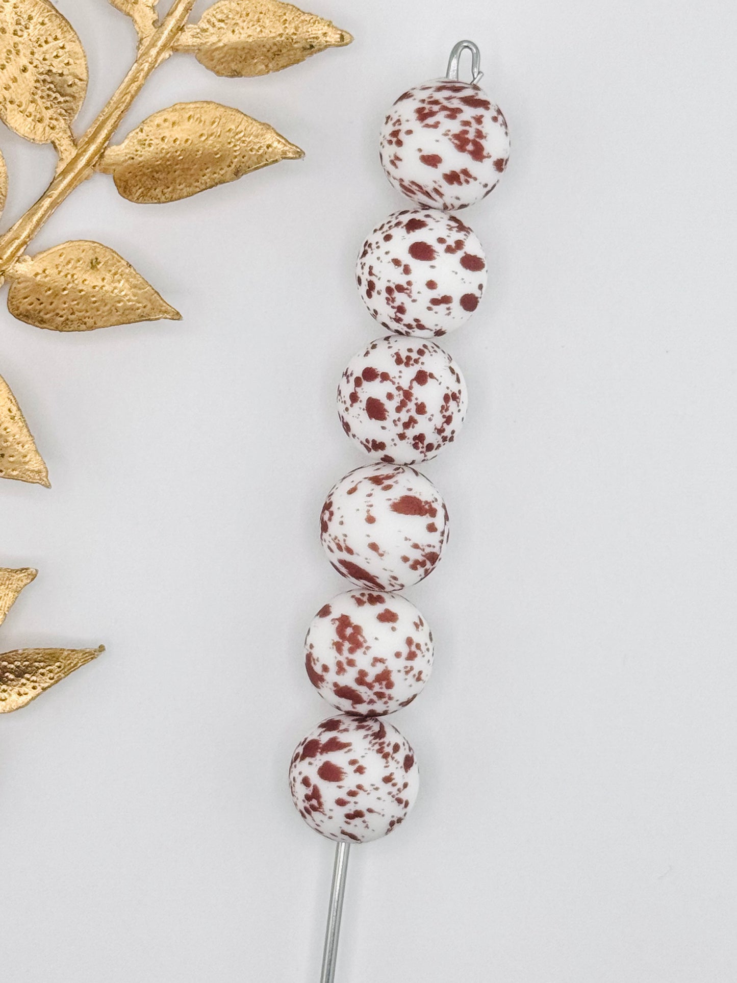 Brown Splatter Print