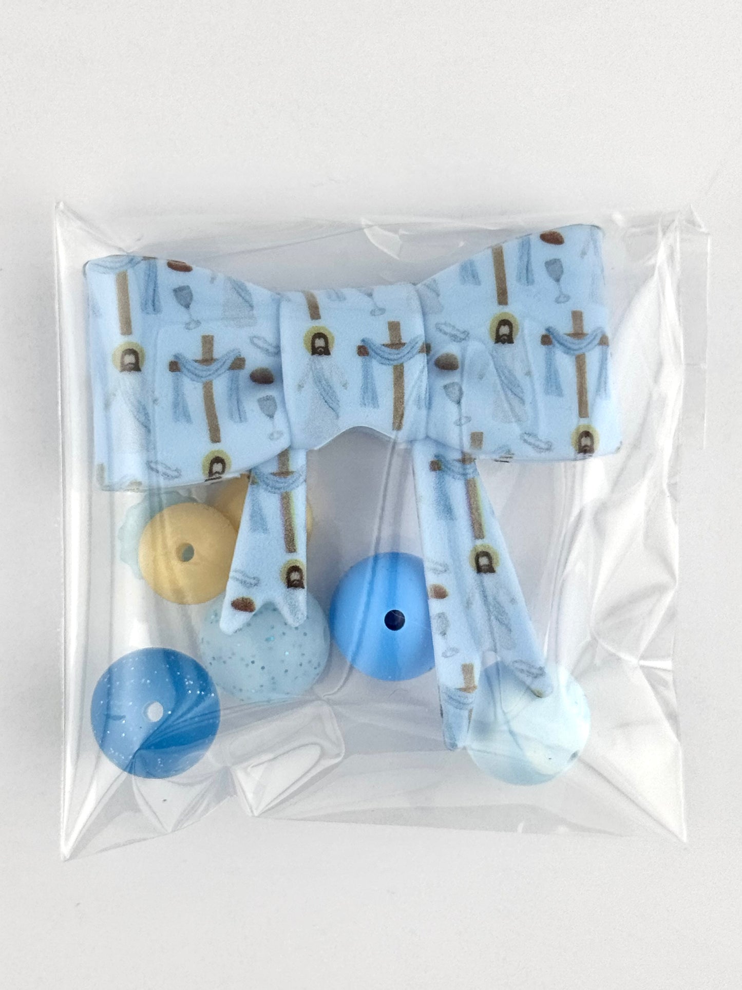 Bead Bag - Blue Worship Bow