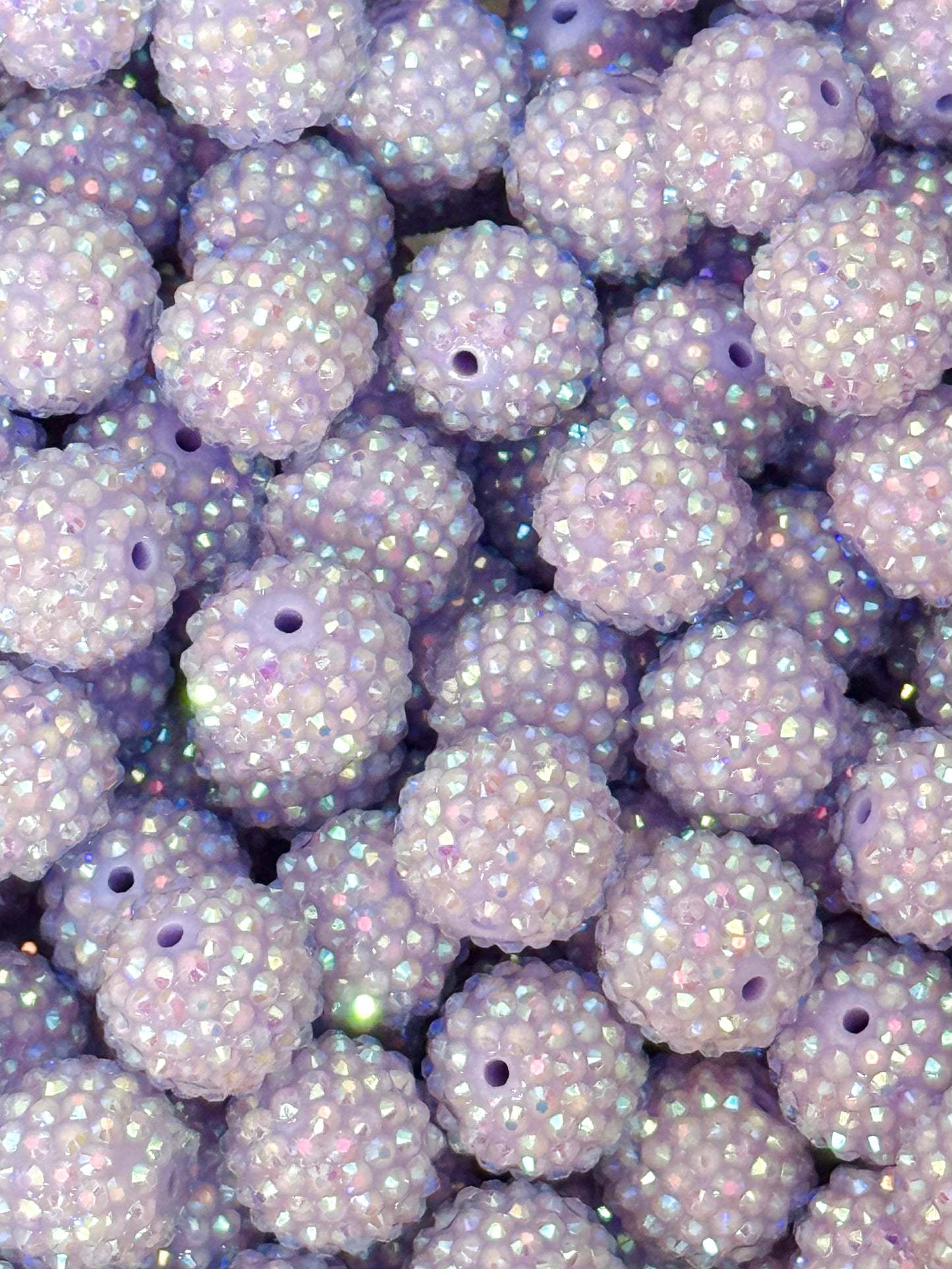 Rhinestone 20mm Acrylic ~ Macaron Purple