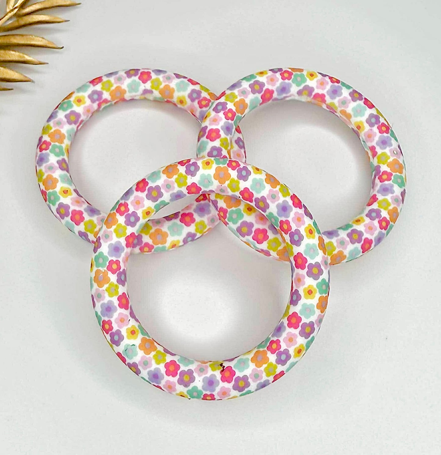 Printed Silicone Ring - Flower Power