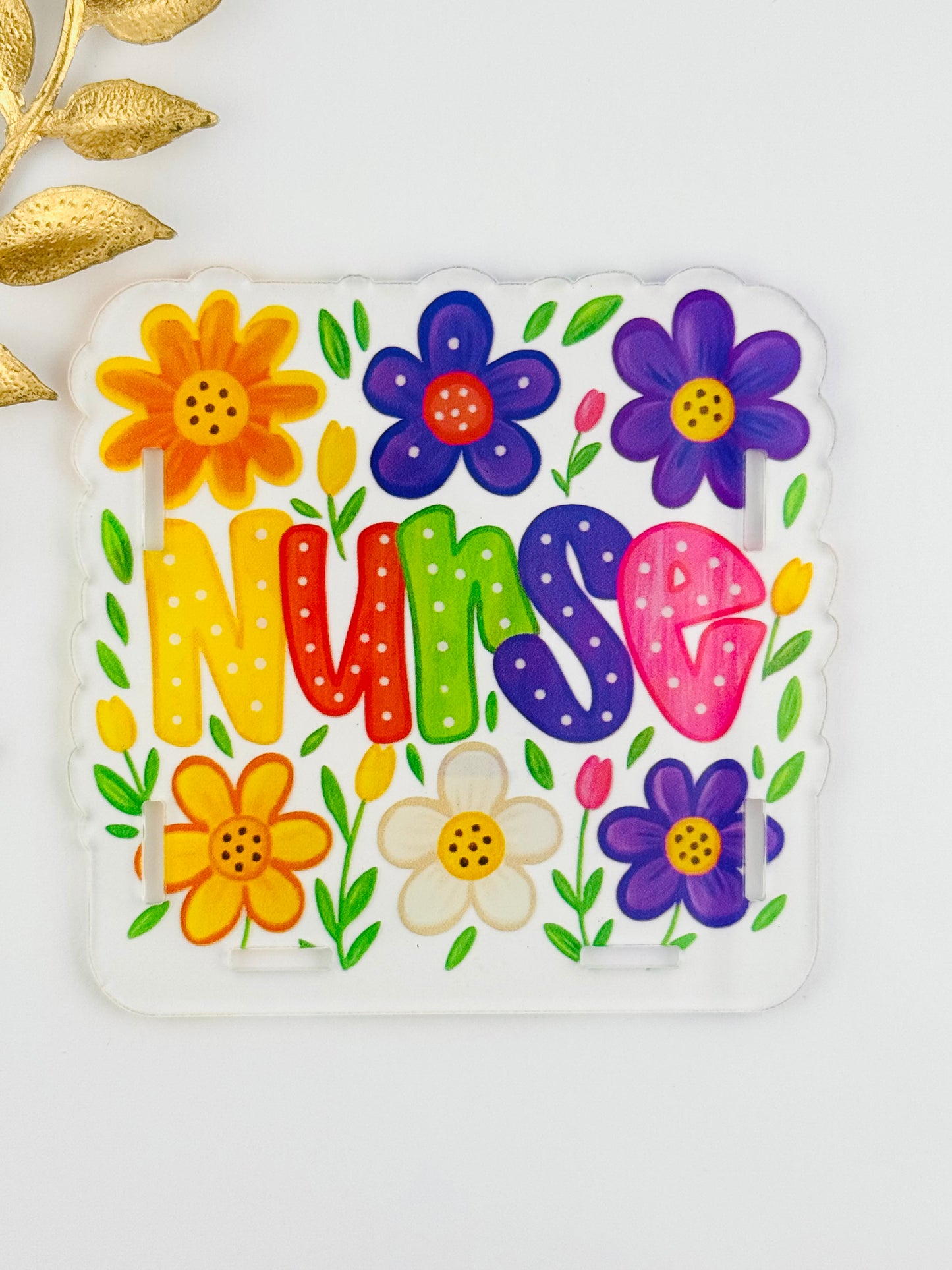 Acrylic Storage Box ~ Floral Nurse