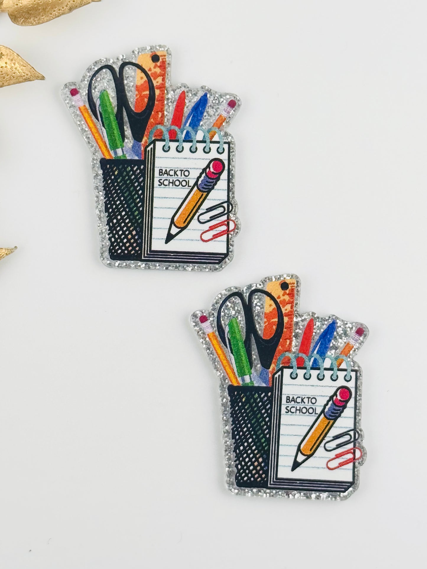 Glitter Acrylic Flatback ~ 1075T ~ Back To School Suppliess