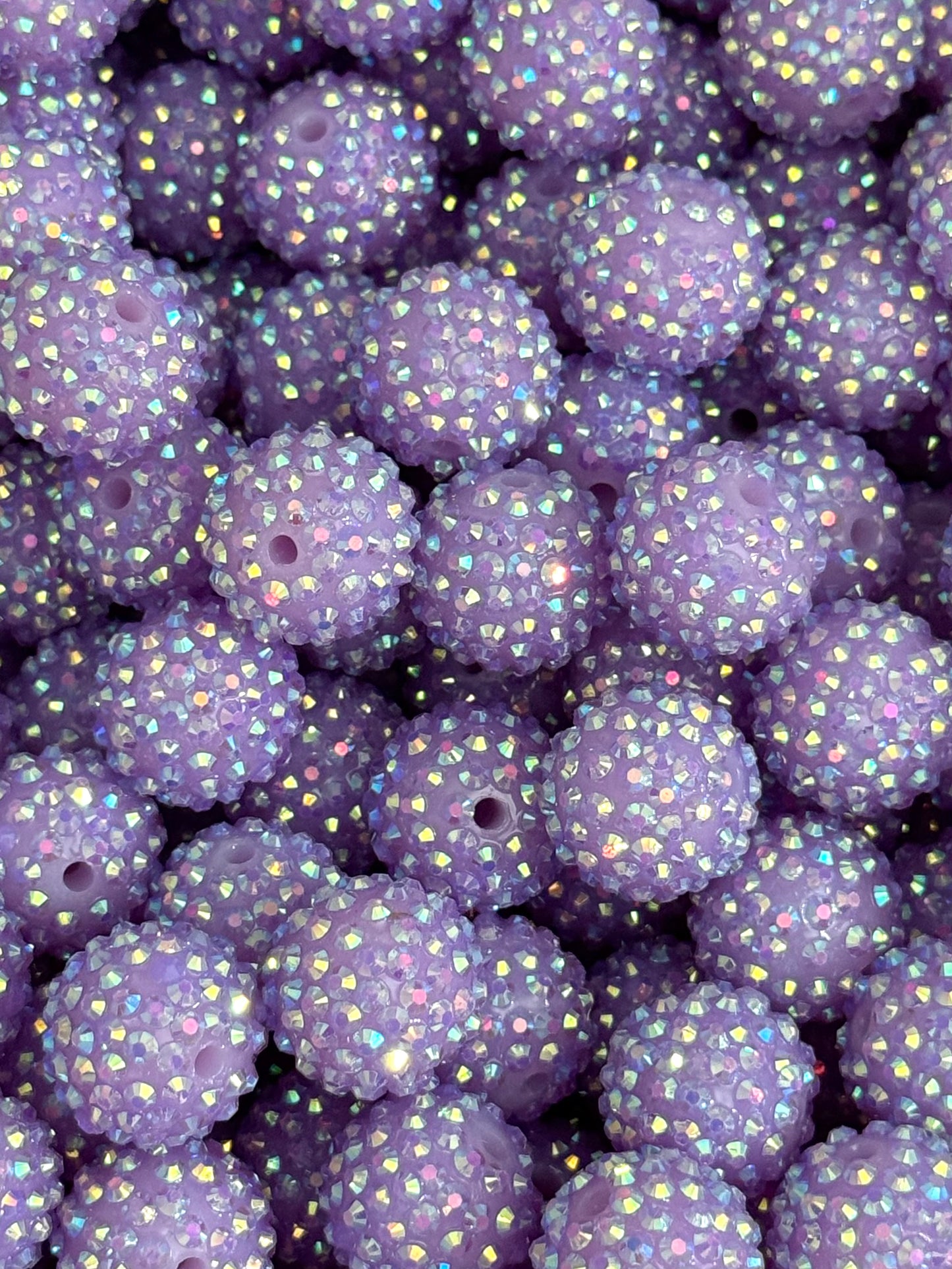 Rhinestone 20mm Acrylic ~ Purple