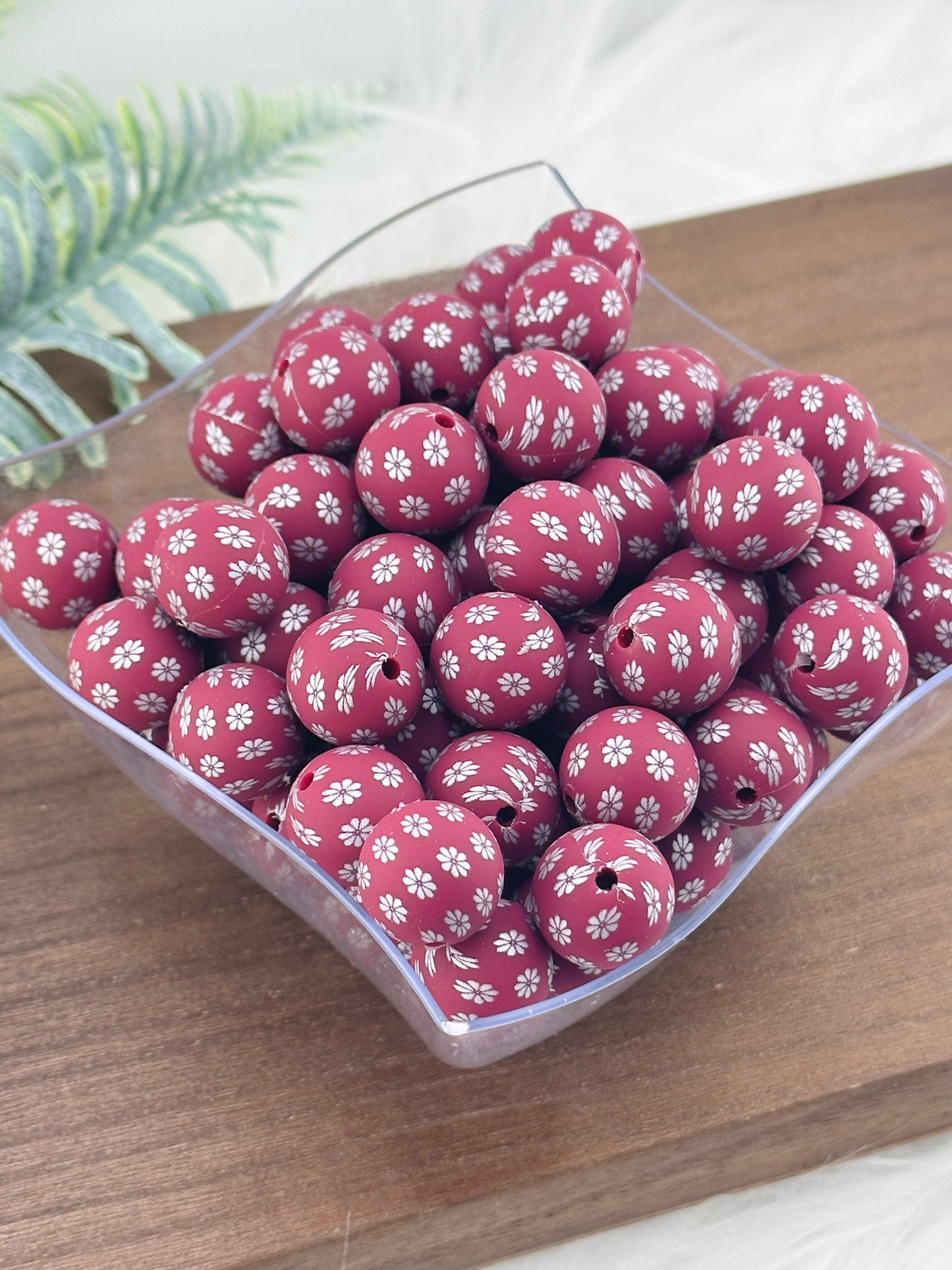 P406 Metallic Daisy Red Wine *Exclusive Custom Print