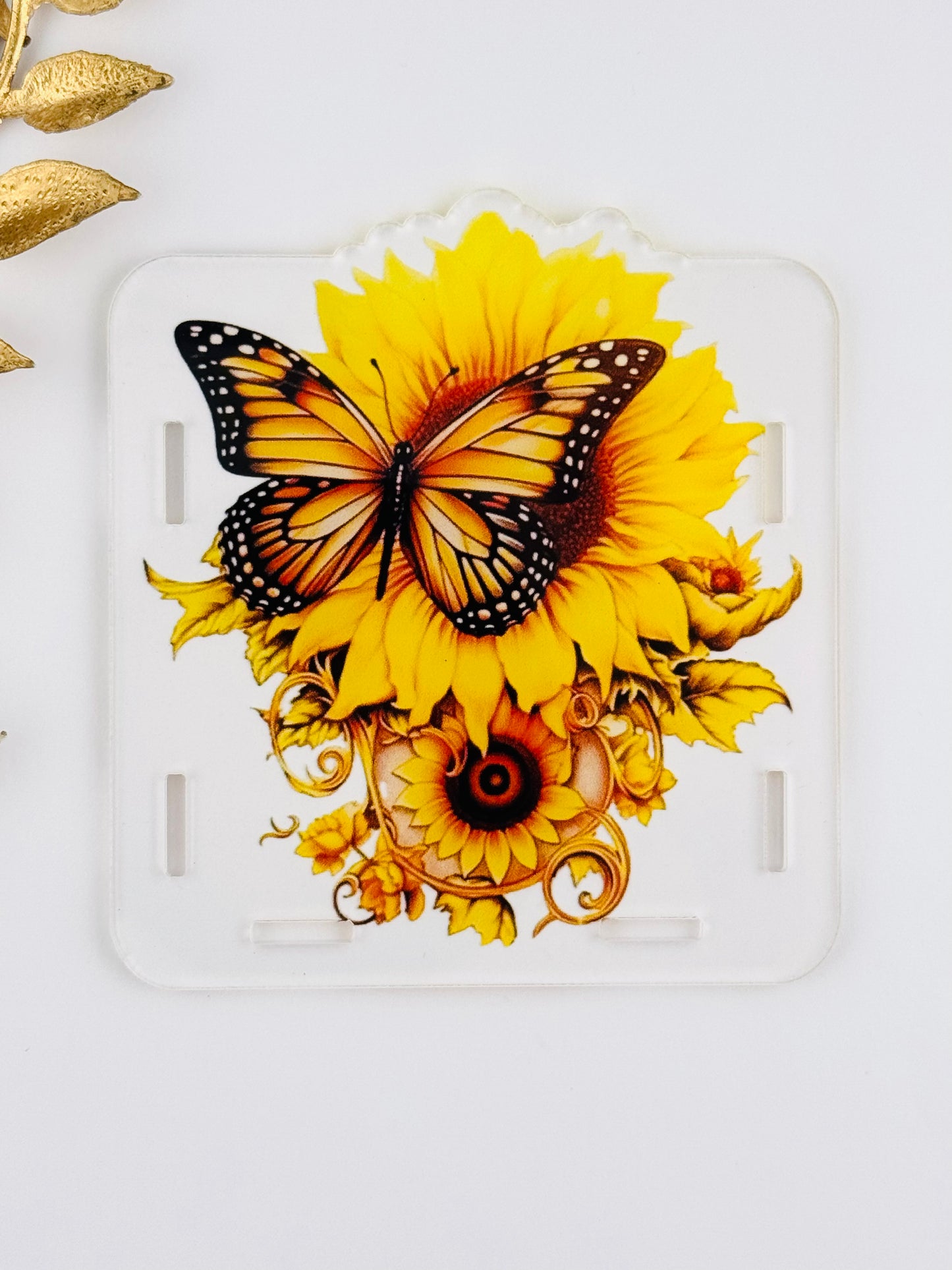 Acrylic Storage Box ~ Sunflower Butterfly