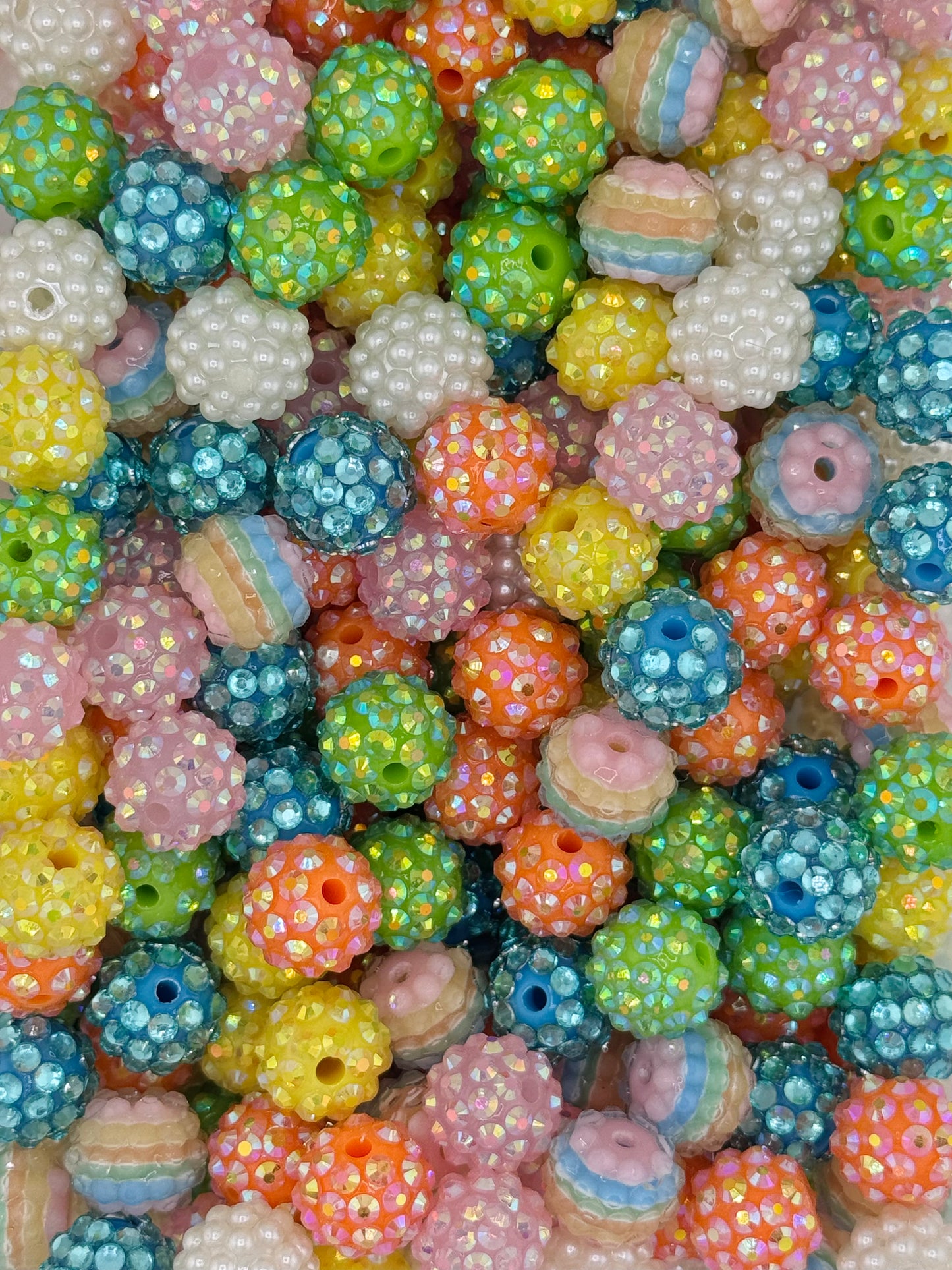 Easter Pastel Mix Rhinestone 14mm Acrylic (35ct)